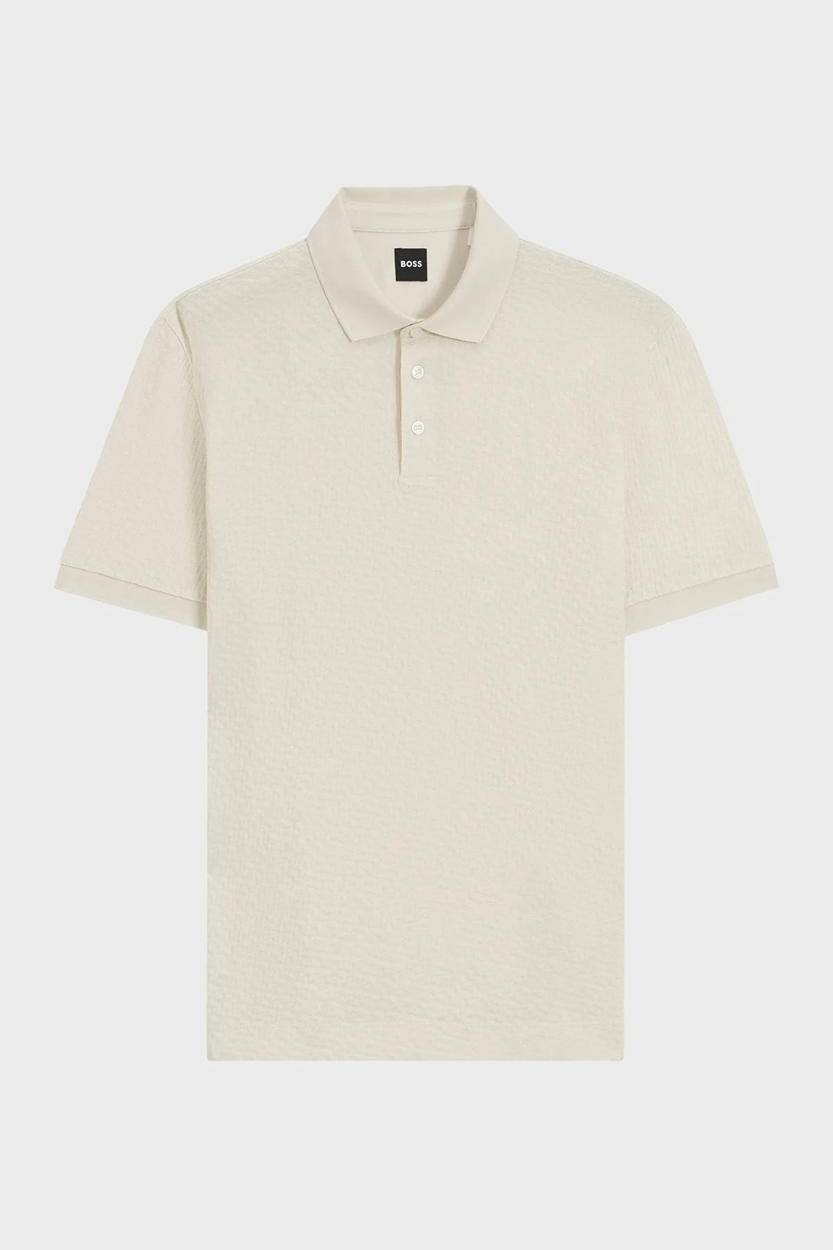 Boss Jakarlı % 100 Pamuk Regular Fit Düğmeli Erkek Polo 50557403 131 BEJ - 5