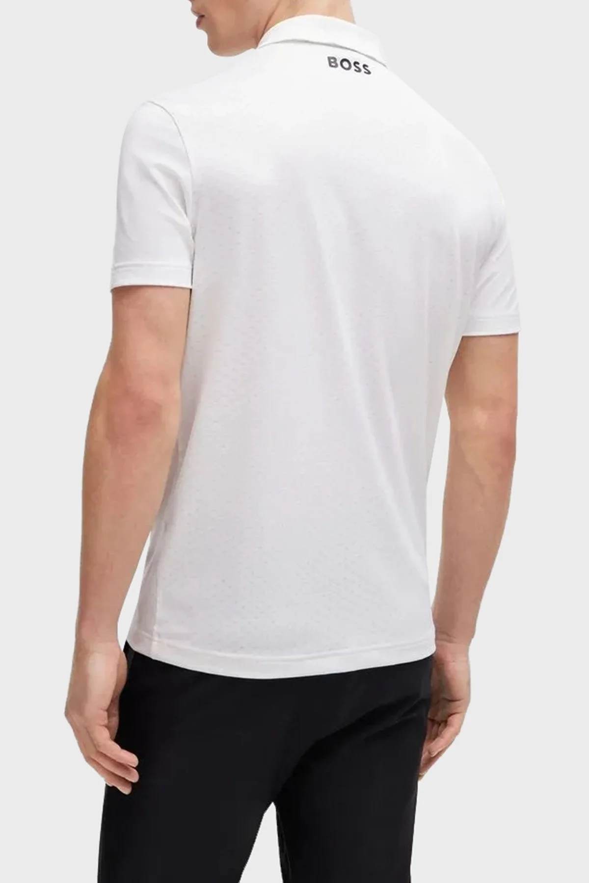 Boss Jakarlı Regular Fit Düğmeli Erkek Polo Yaka T Shirt 50513007 100 BEYAZ - 3