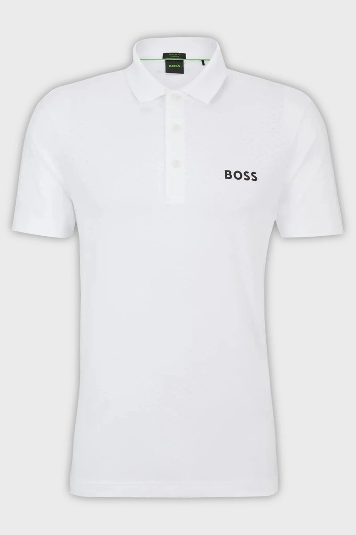 Boss Jakarlı Regular Fit Düğmeli Erkek Polo Yaka T Shirt 50513007 100 BEYAZ - 5