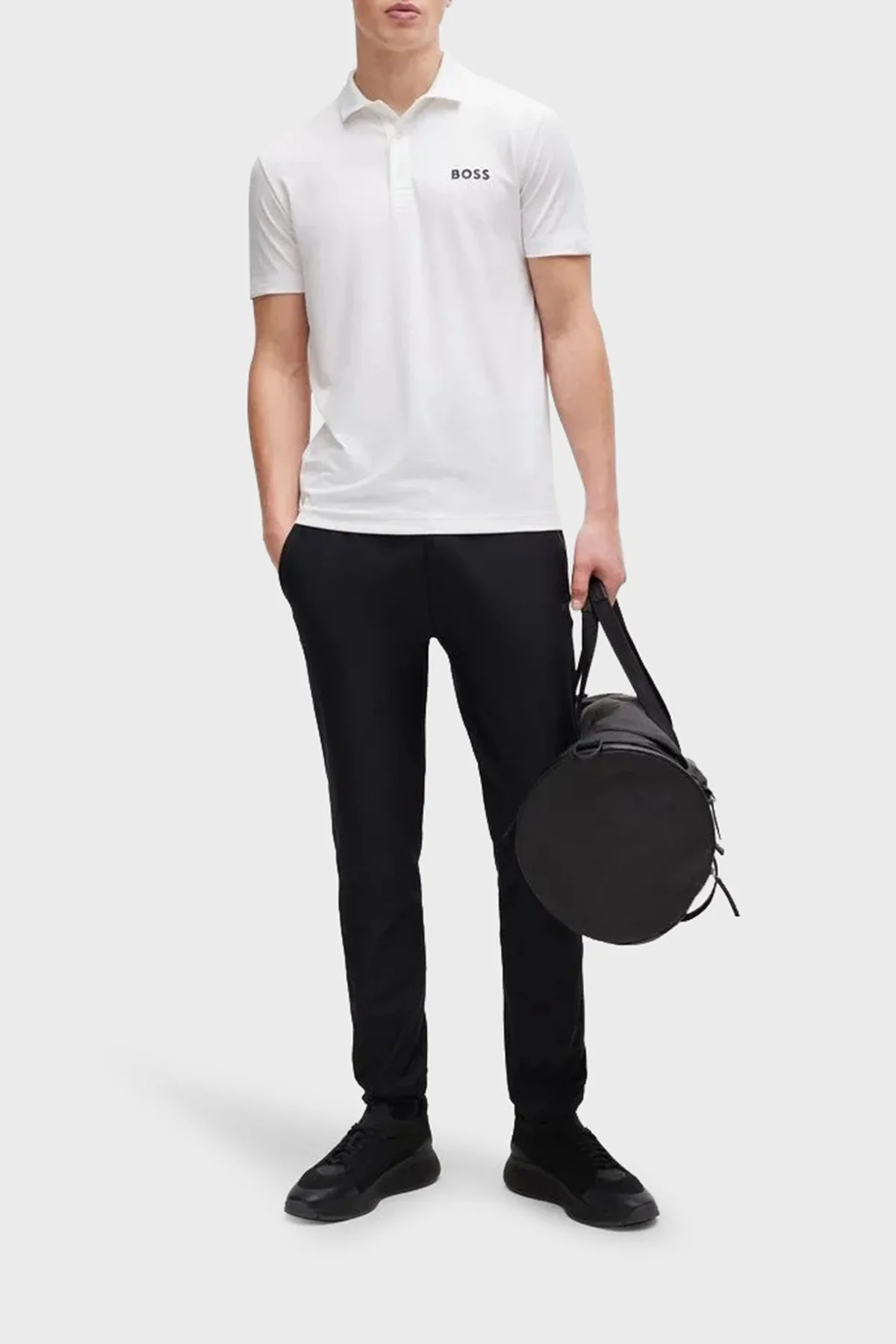 Boss Jakarlı Regular Fit Düğmeli Erkek Polo Yaka T Shirt 50513007 100 BEYAZ - 2
