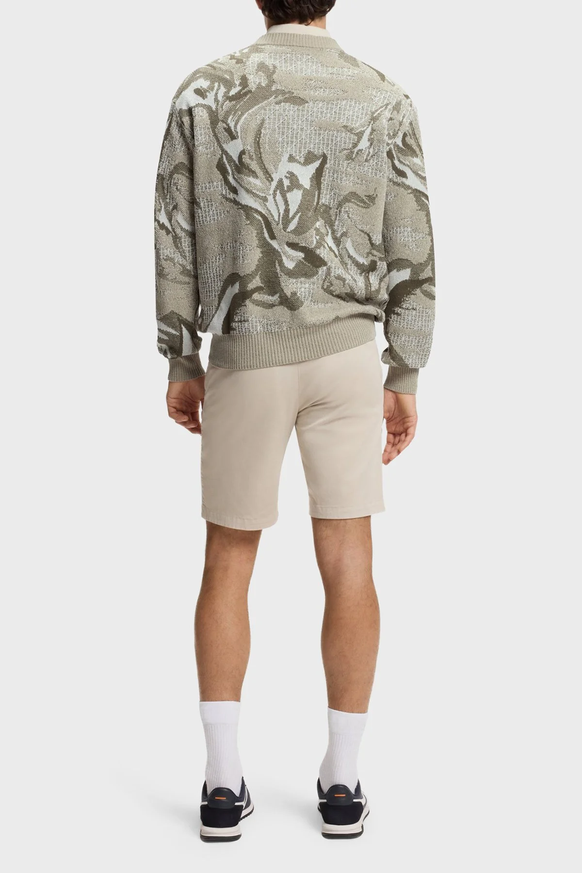 Boss Jakarlı Relaxed Fit Bisiklet Yaka Erkek Kazak 50565117 271 Bej - 3