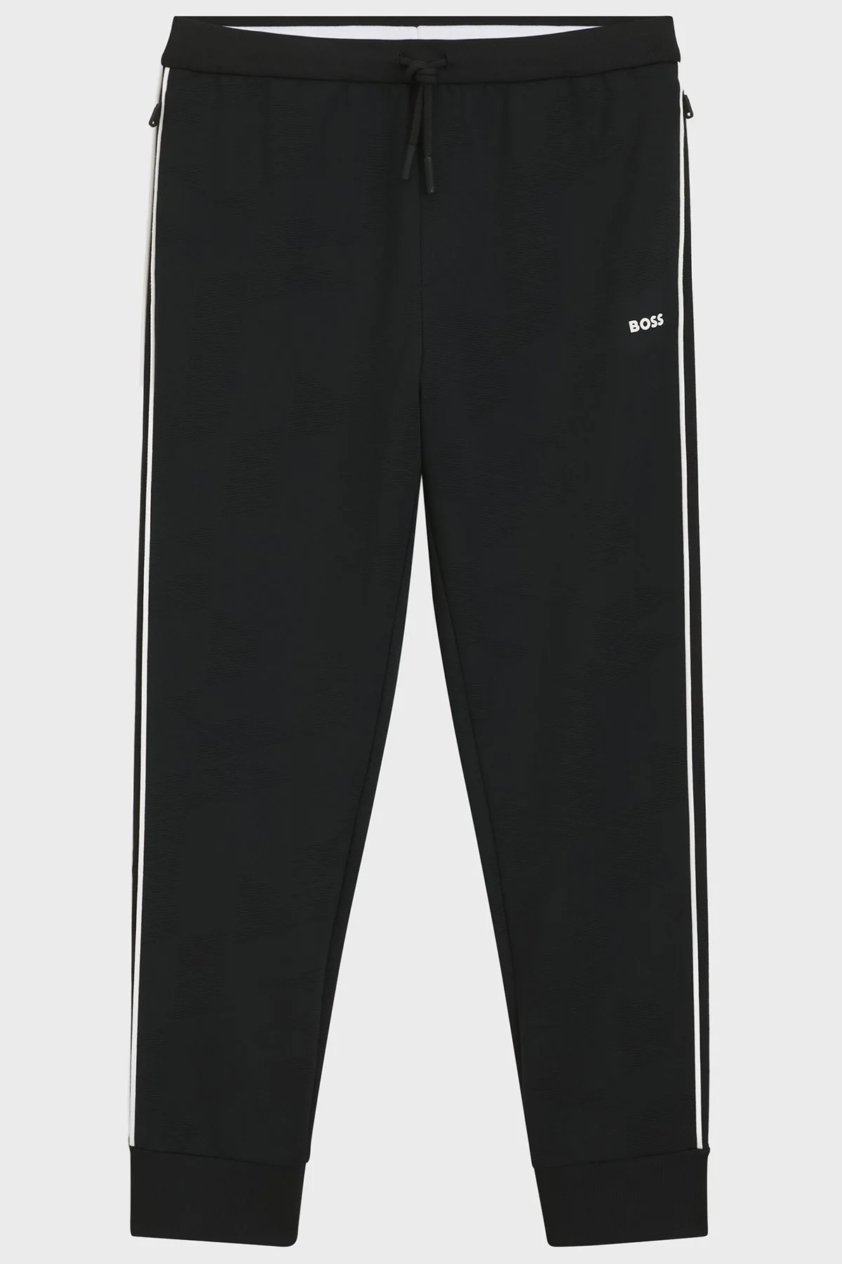Boss Jakarlı Relaxed Fit Lastikli Paça Erkek Pantolon 50566815 001 Siyah - 5
