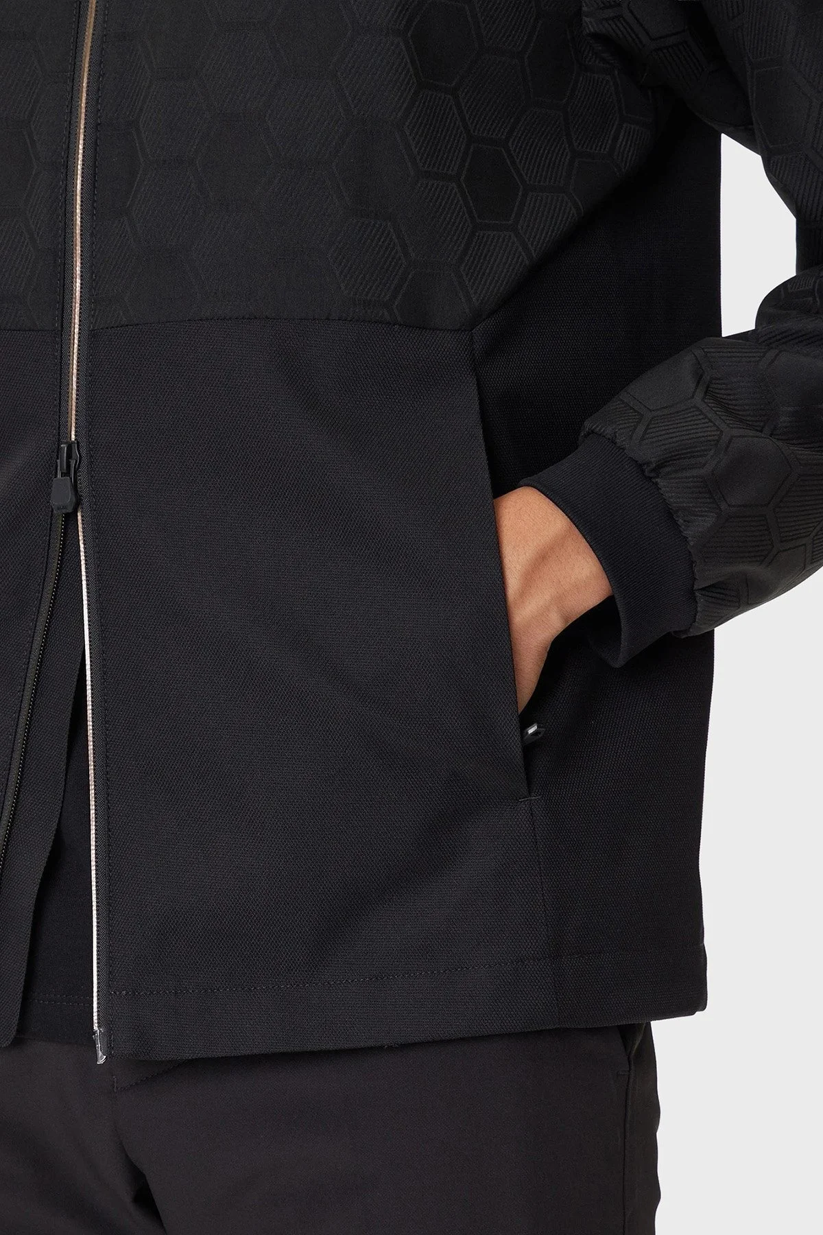 Boss Jakarlı Su İtici Regular Fit Kolej Yaka Bomber Erkek Ceket 50547181 001 SİYAH - 5