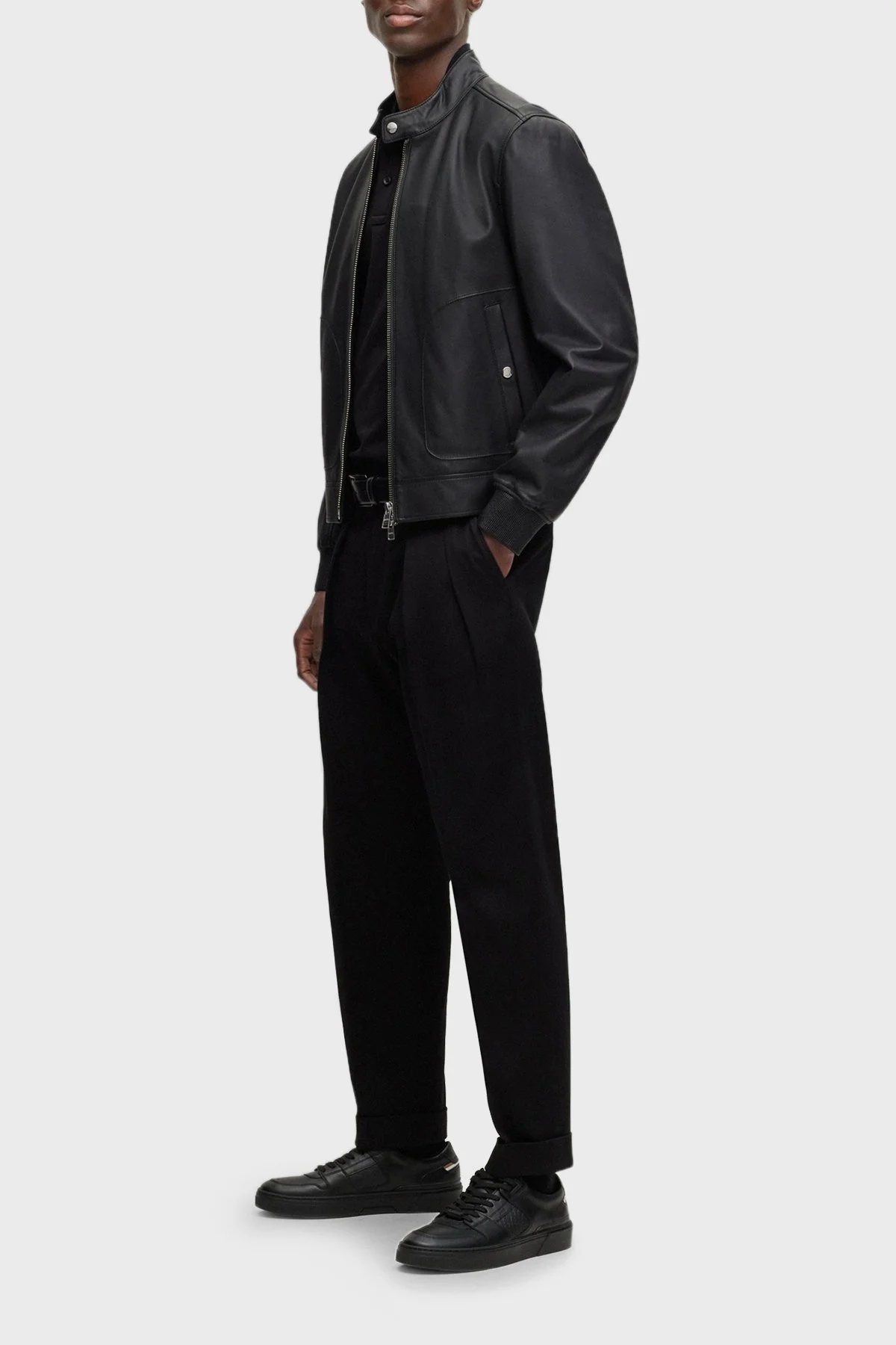 Boss Kabartma Logolu Deri Erkek Ayakkabı 50498064 001 SİYAH - 2