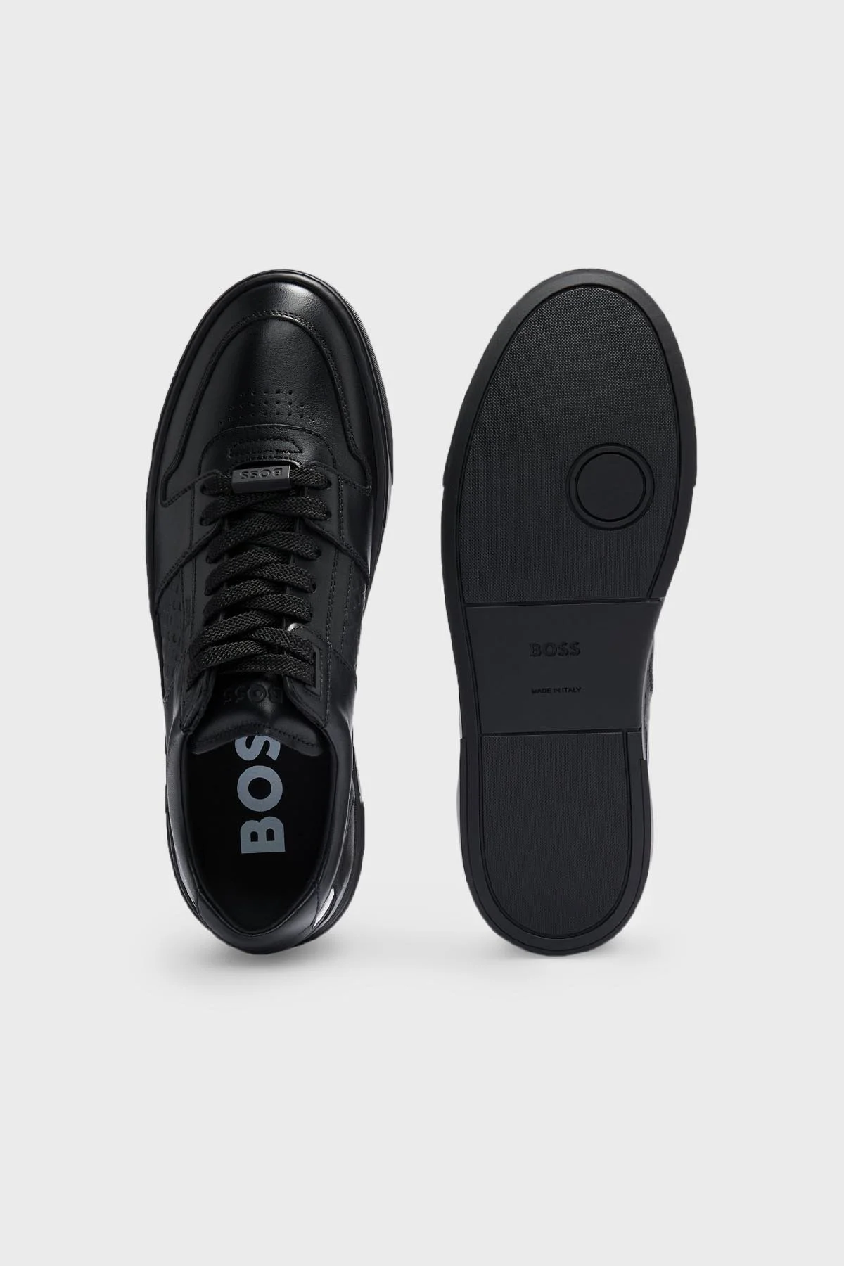 Boss Kabartma Logolu Deri Erkek Ayakkabı 50498064 001 SİYAH - 4