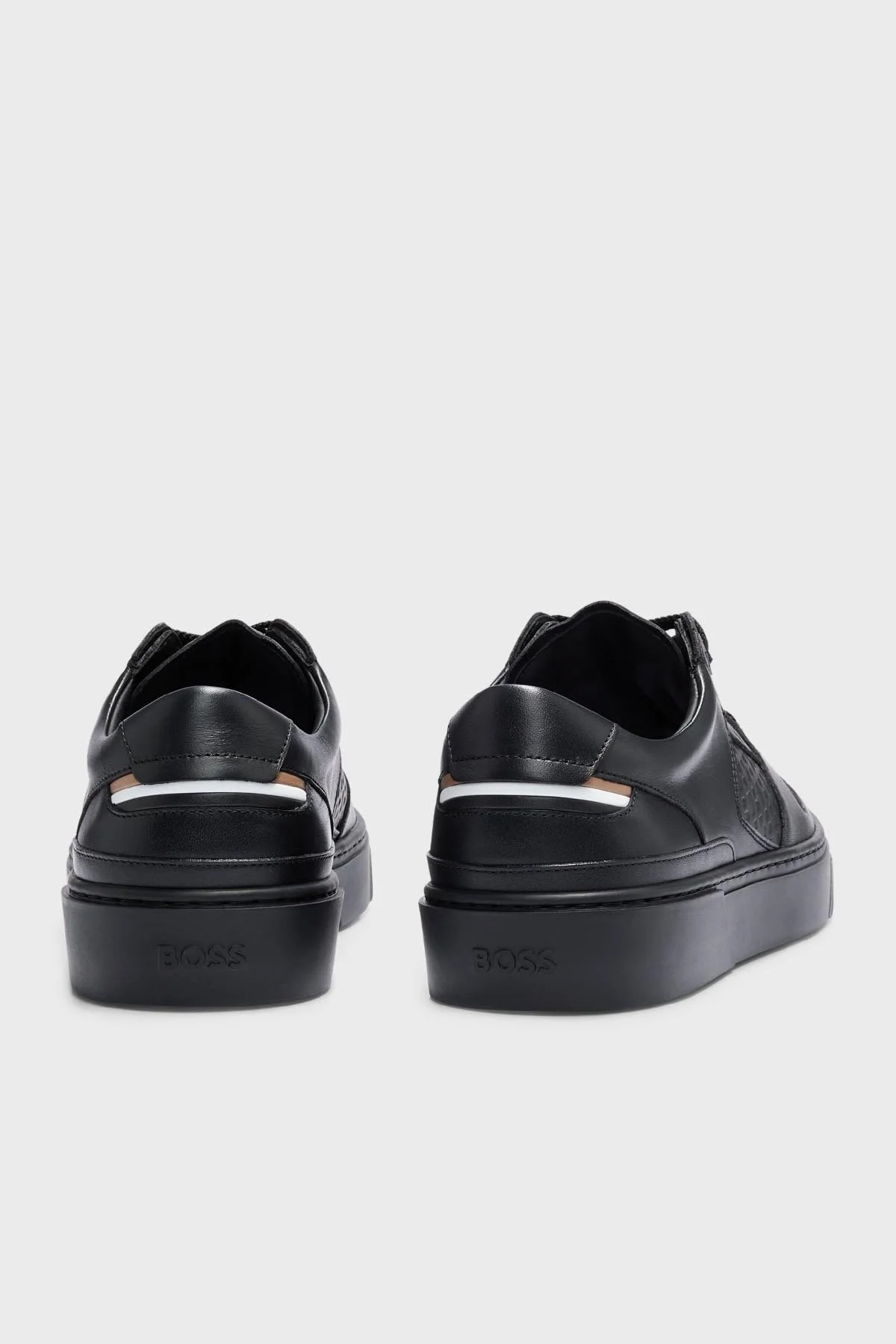 Boss Kabartma Logolu Deri Erkek Ayakkabı 50498064 001 SİYAH - 5