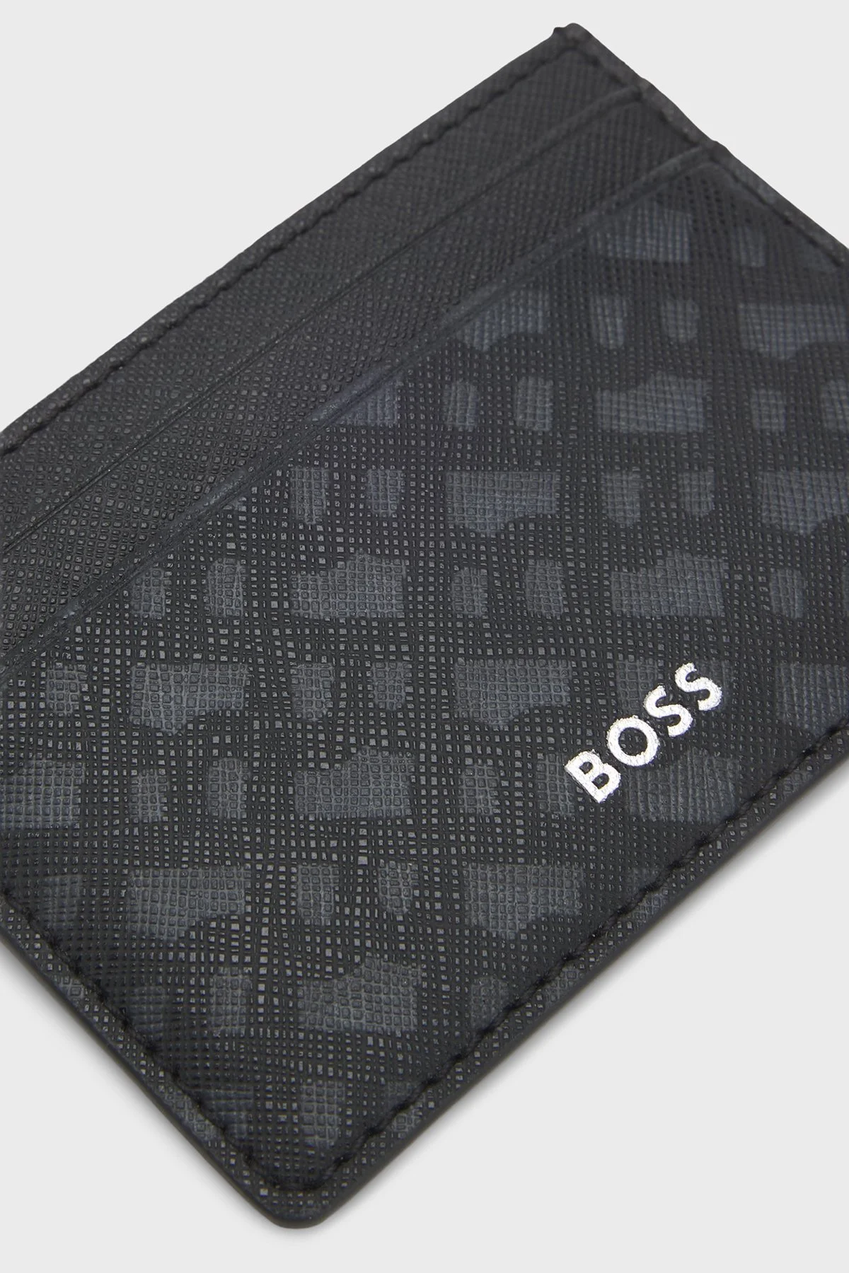 Boss Kabartma Logolu Deri Erkek Kartlık 50552845 003 SİYAH - 3