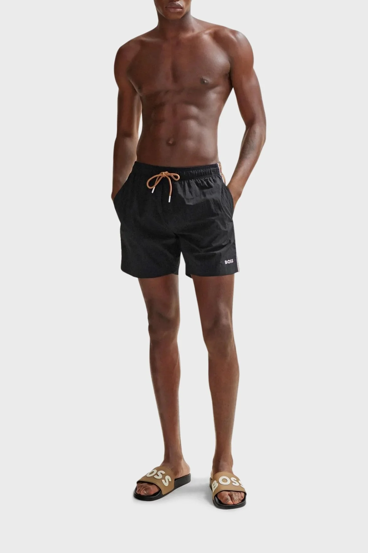 Boss Kabartma Logolu Erkek Terlik 50498241 241 KAHVE - 2