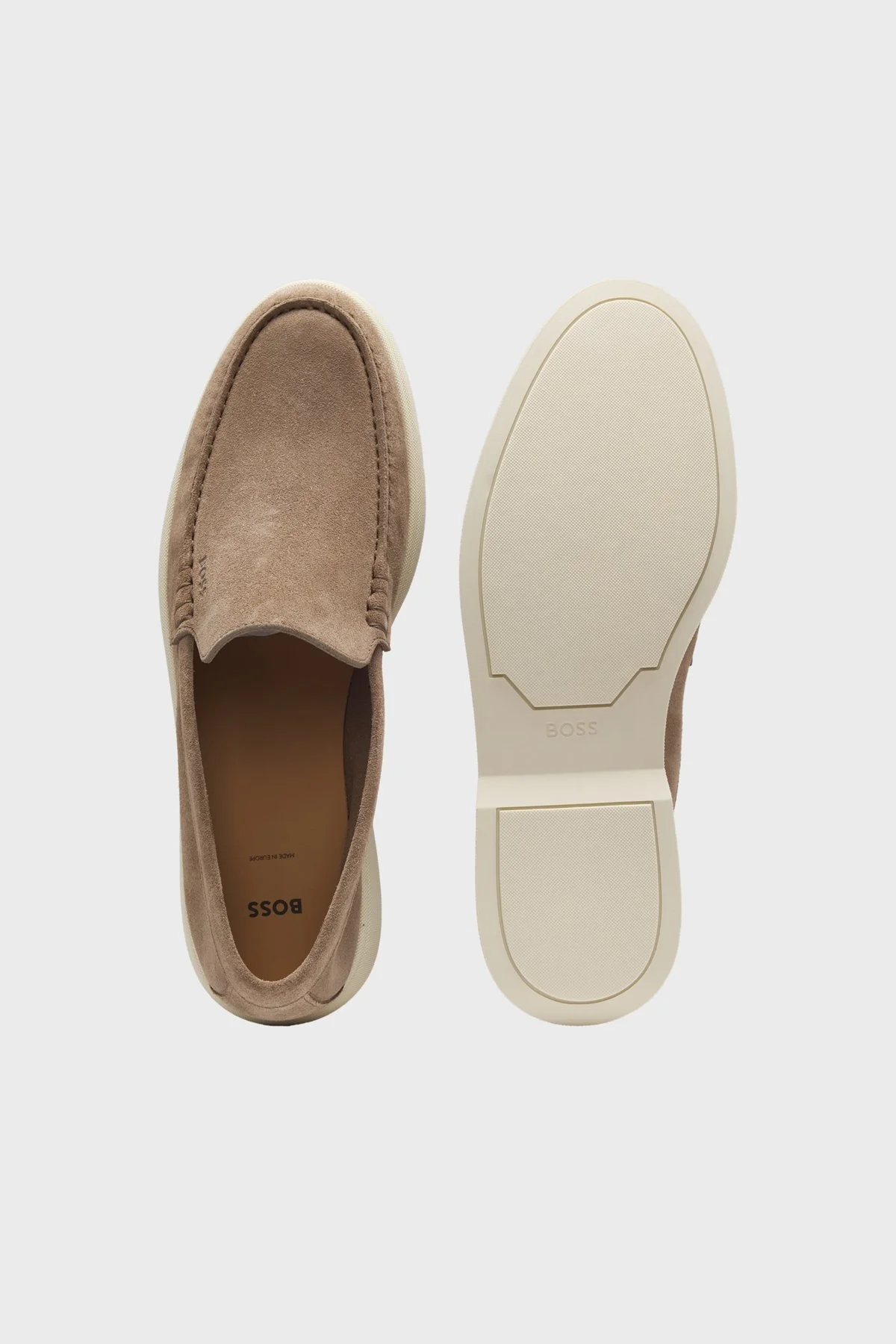 Boss Kabartmalı Logolu Süet Mokasen Erkek Ayakkabı 50543083 262 VİZON - 4