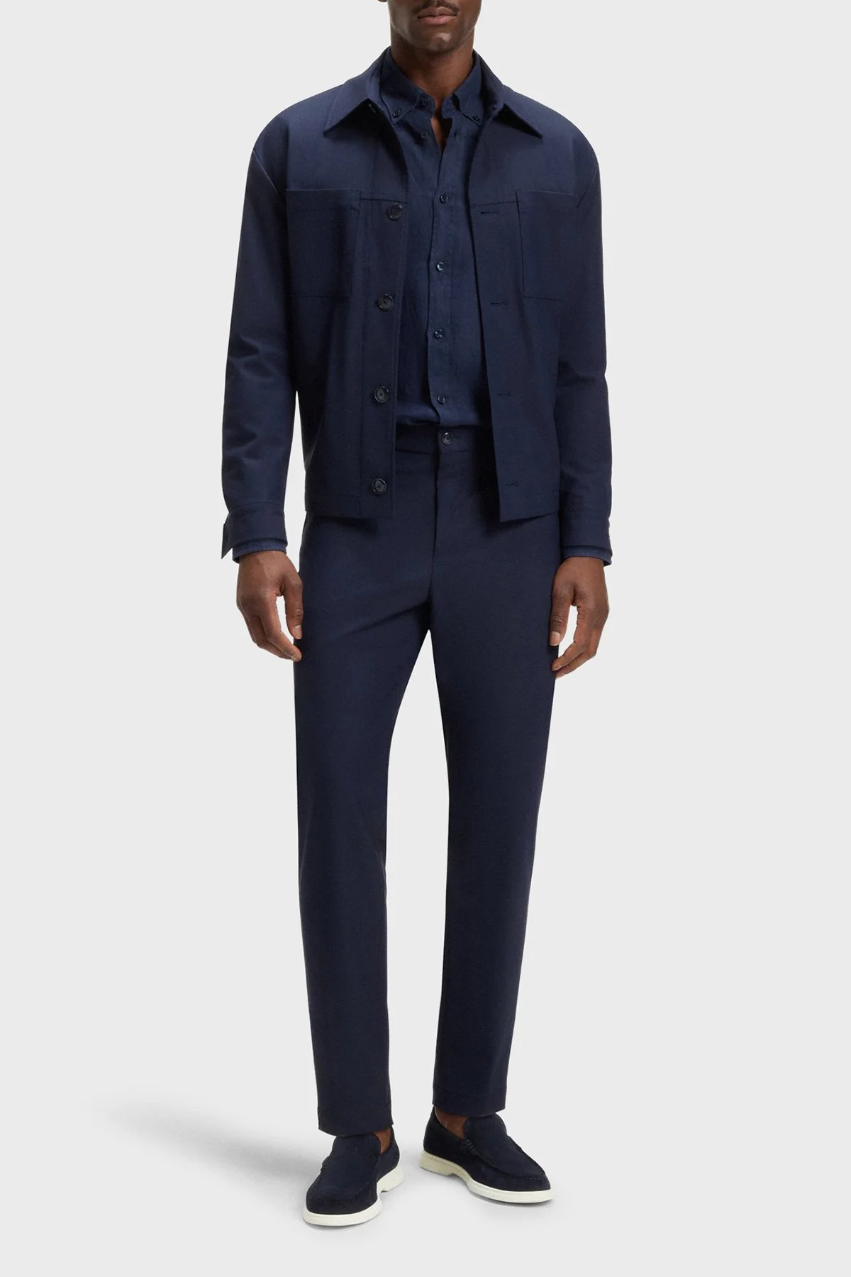 Boss Kabartmalı Logolu Süet Mokasen Erkek Ayakkabı 50543083 402 LACİVERT - 2