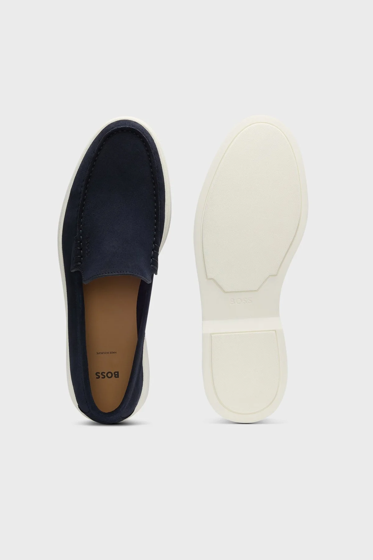 Boss Kabartmalı Logolu Süet Mokasen Erkek Ayakkabı 50543083 402 LACİVERT - 5