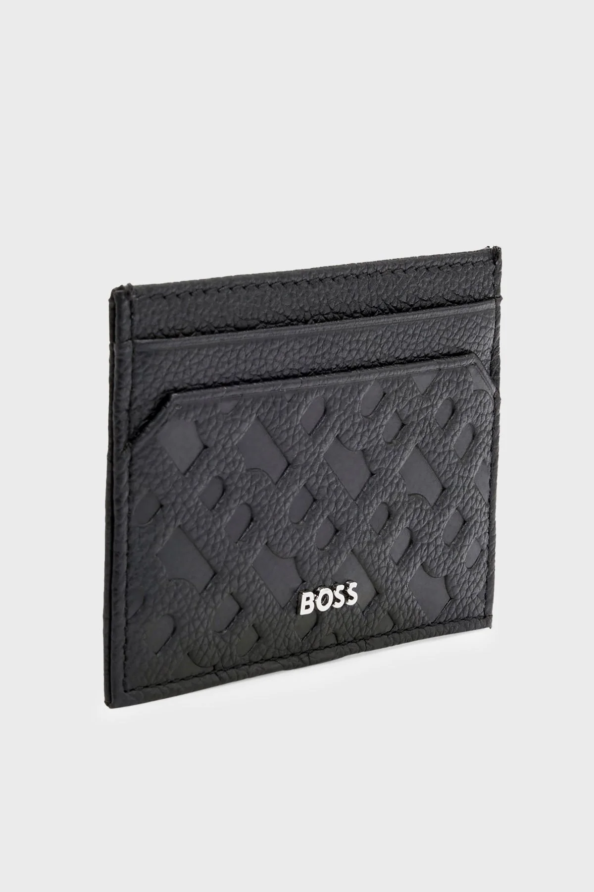 Boss Kabartmalı Monogram Logolu Hakiki Deri Erkek Kartlık 50504281 001 SİYAH - 4