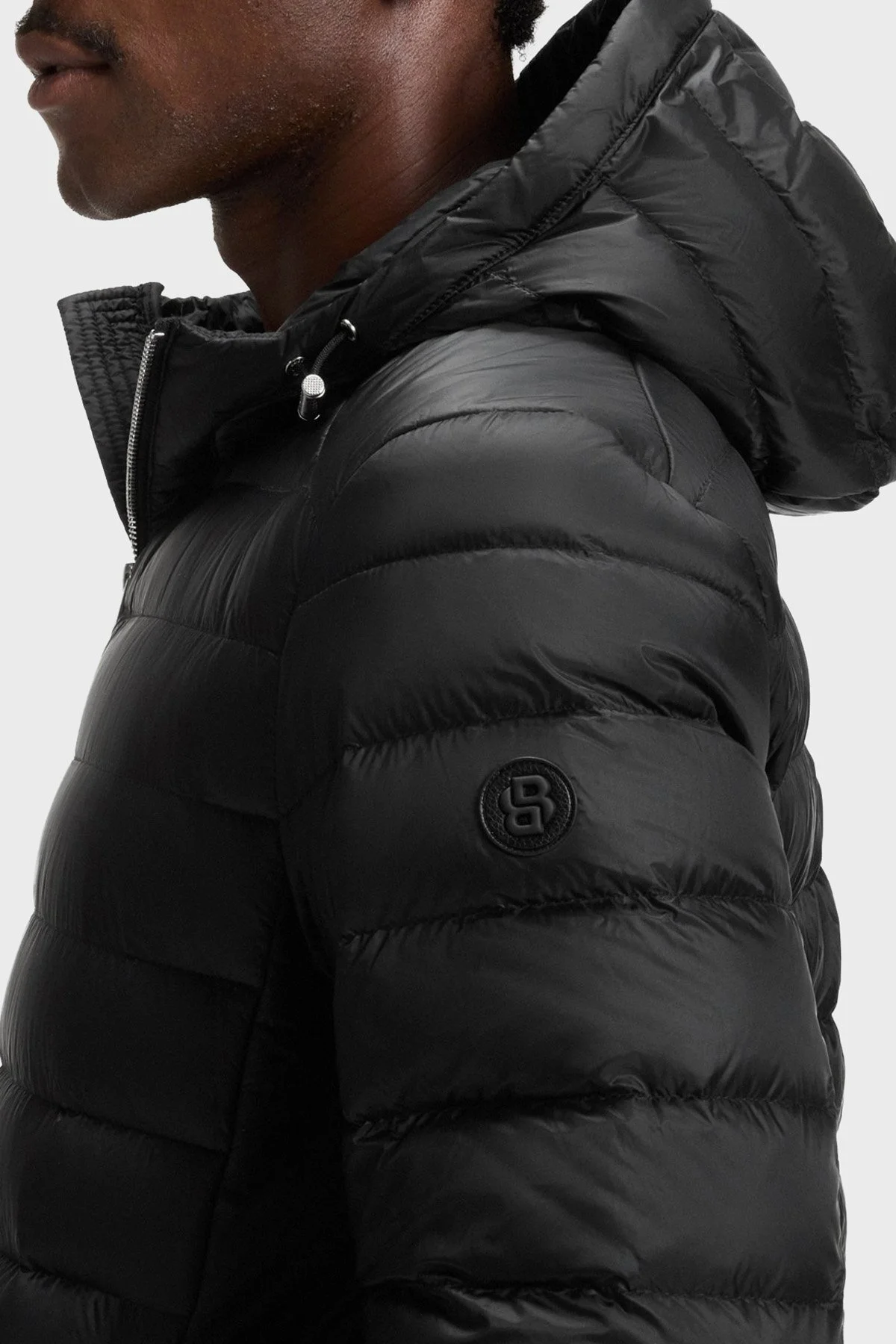 Boss Kapitoneli Kuş Tüyü Dolgulu Regular Fit Çıkarılabilir Kapüşonlu Şişme Erkek Mont 50540450 001 SİYAH - 5