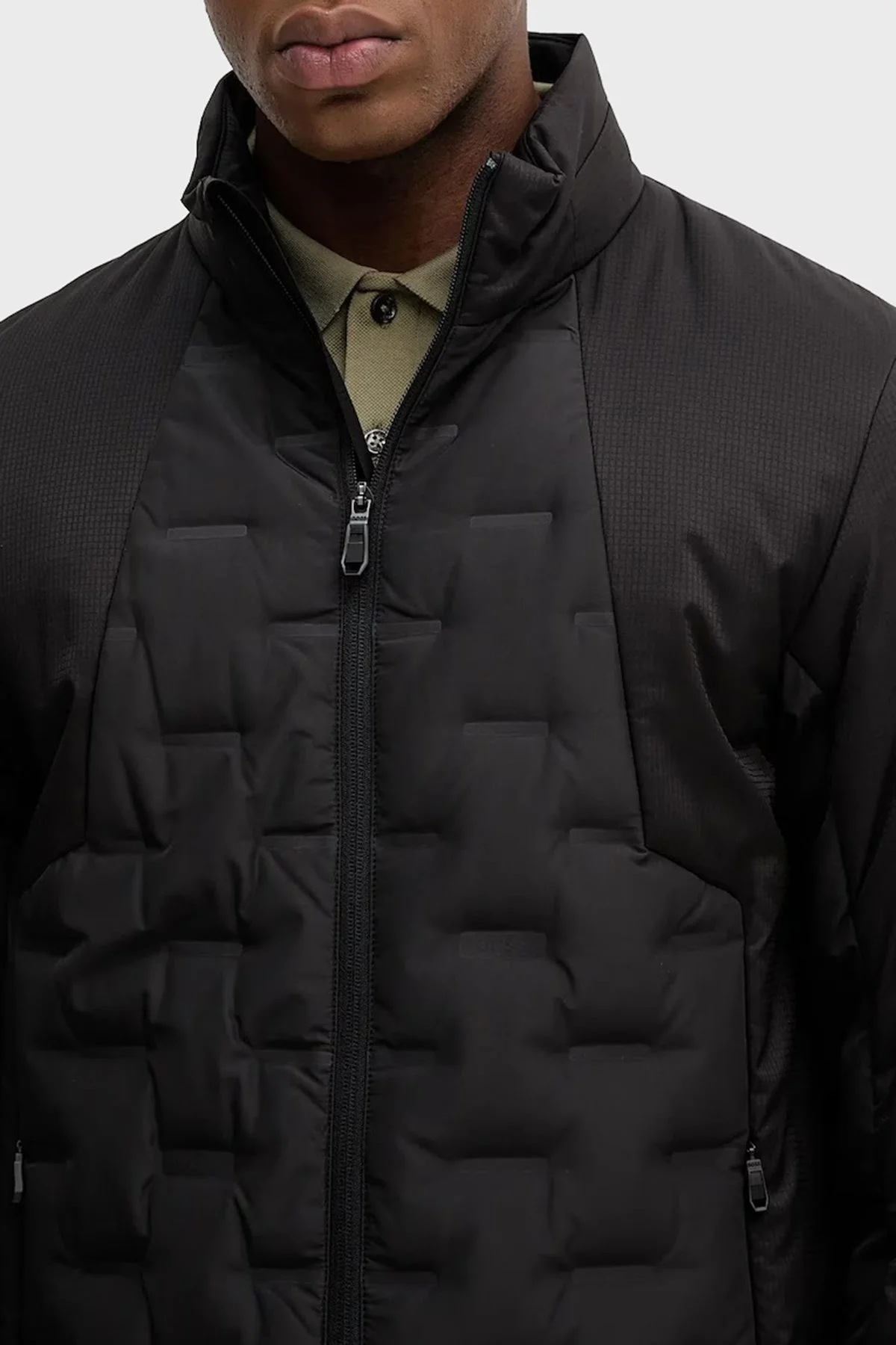 Boss Kapitoneli Kuş Tüyü Dolgulu Regular Fit Dik Yaka Şişme Erkek Mont 50541054 001 SİYAH - 3