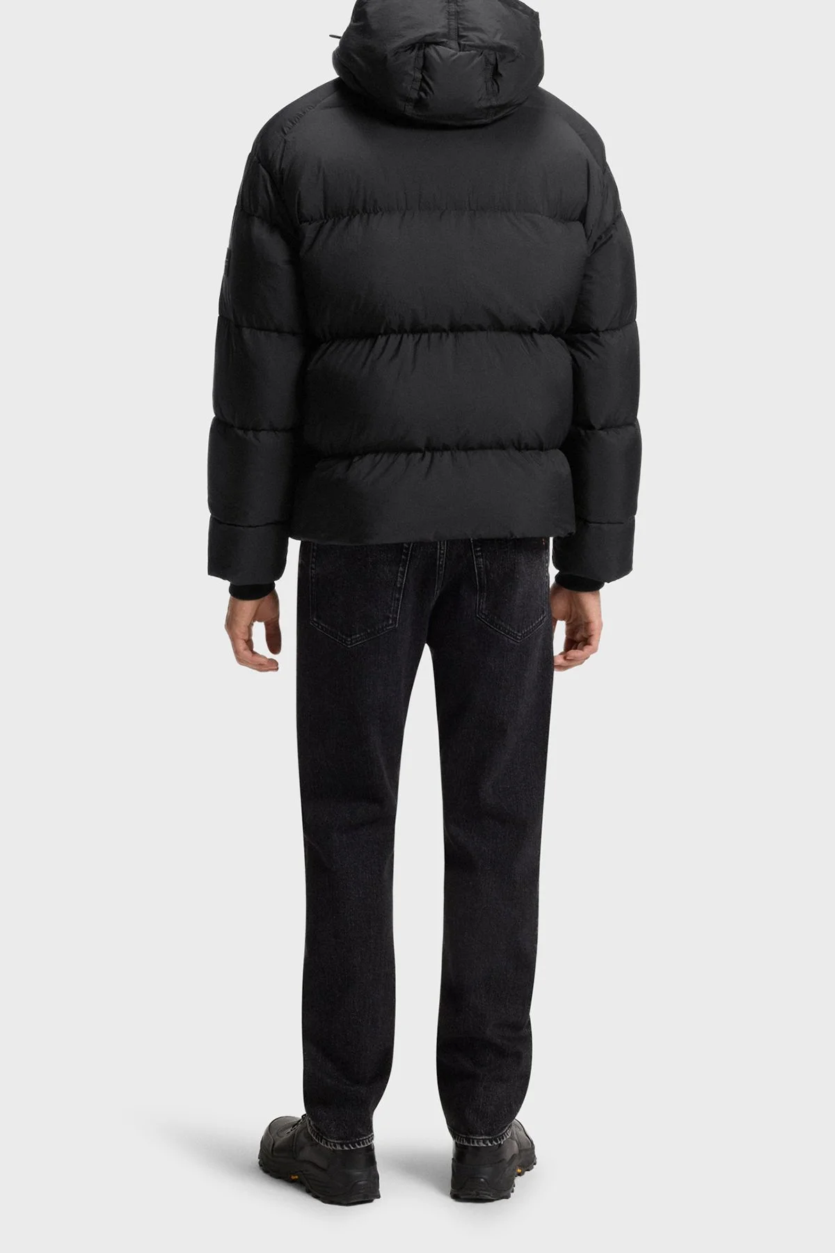 Boss Kapitoneli Oversize Fit Çıkarılabilir Kapüşonlu Şişme Erkek Mont 50543618 001 SİYAH - 3