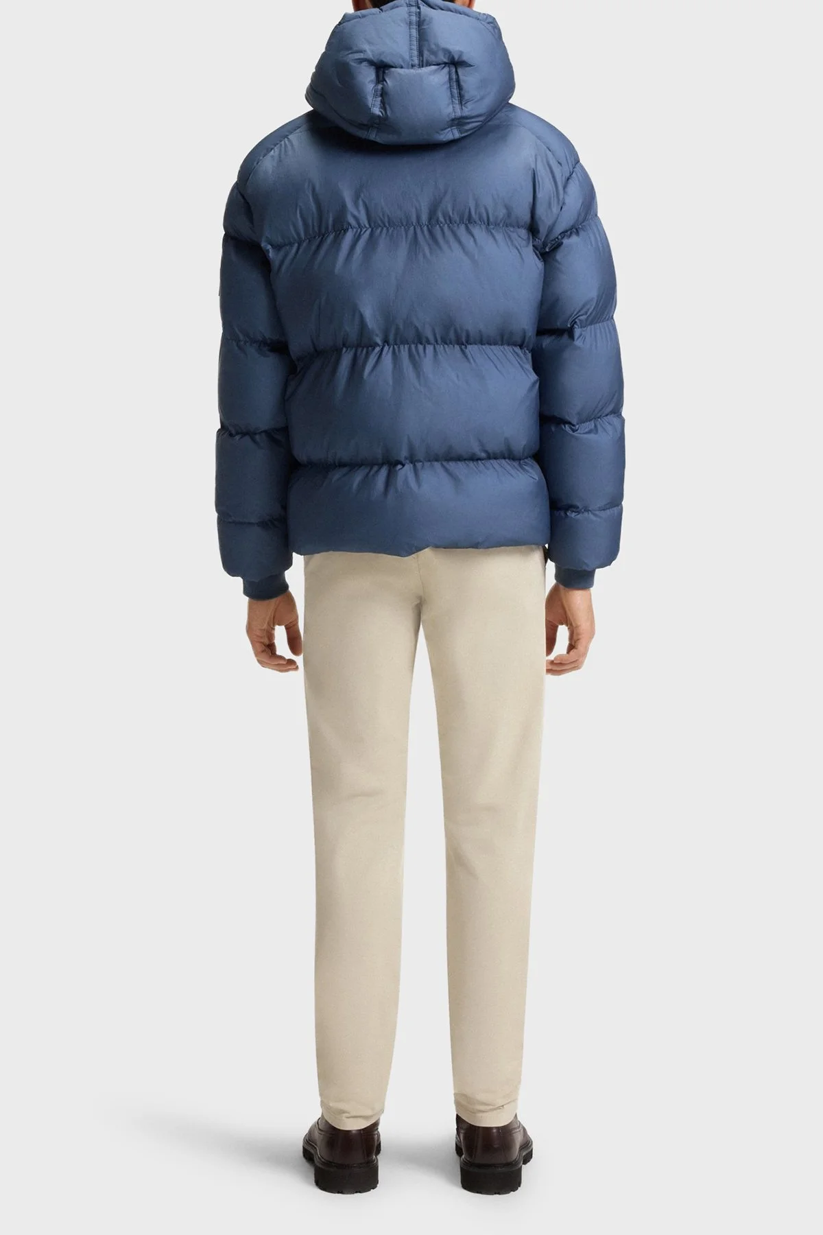 Boss Kapitoneli Oversize Fit Çıkarılabilir Kapüşonlu Şişme Erkek Mont 50543618 495 MAVİ - 3