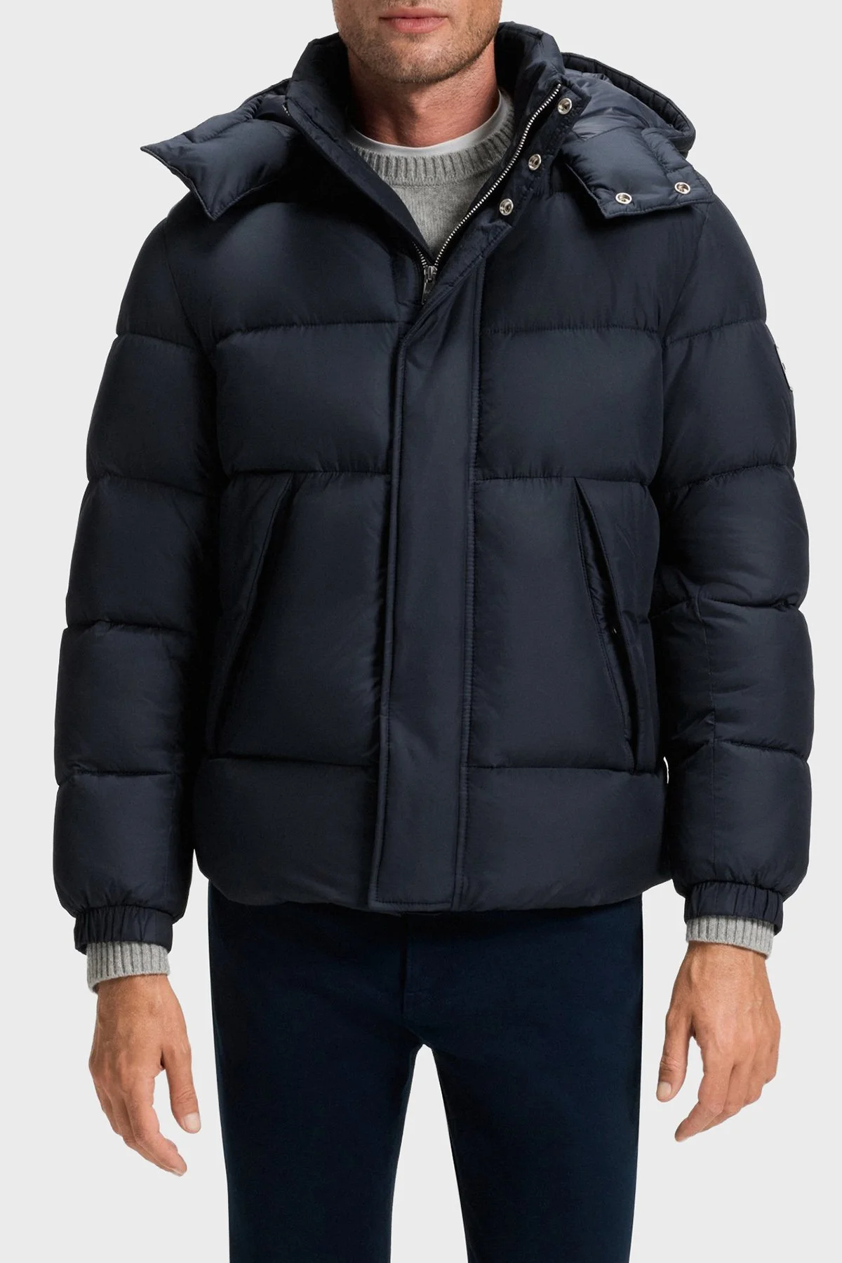 Boss Kapitoneli Regular Fit Çıkarılabilir Kapüşonlu Şişme Erkek Mont 50551599 404 LACİVERT - 1