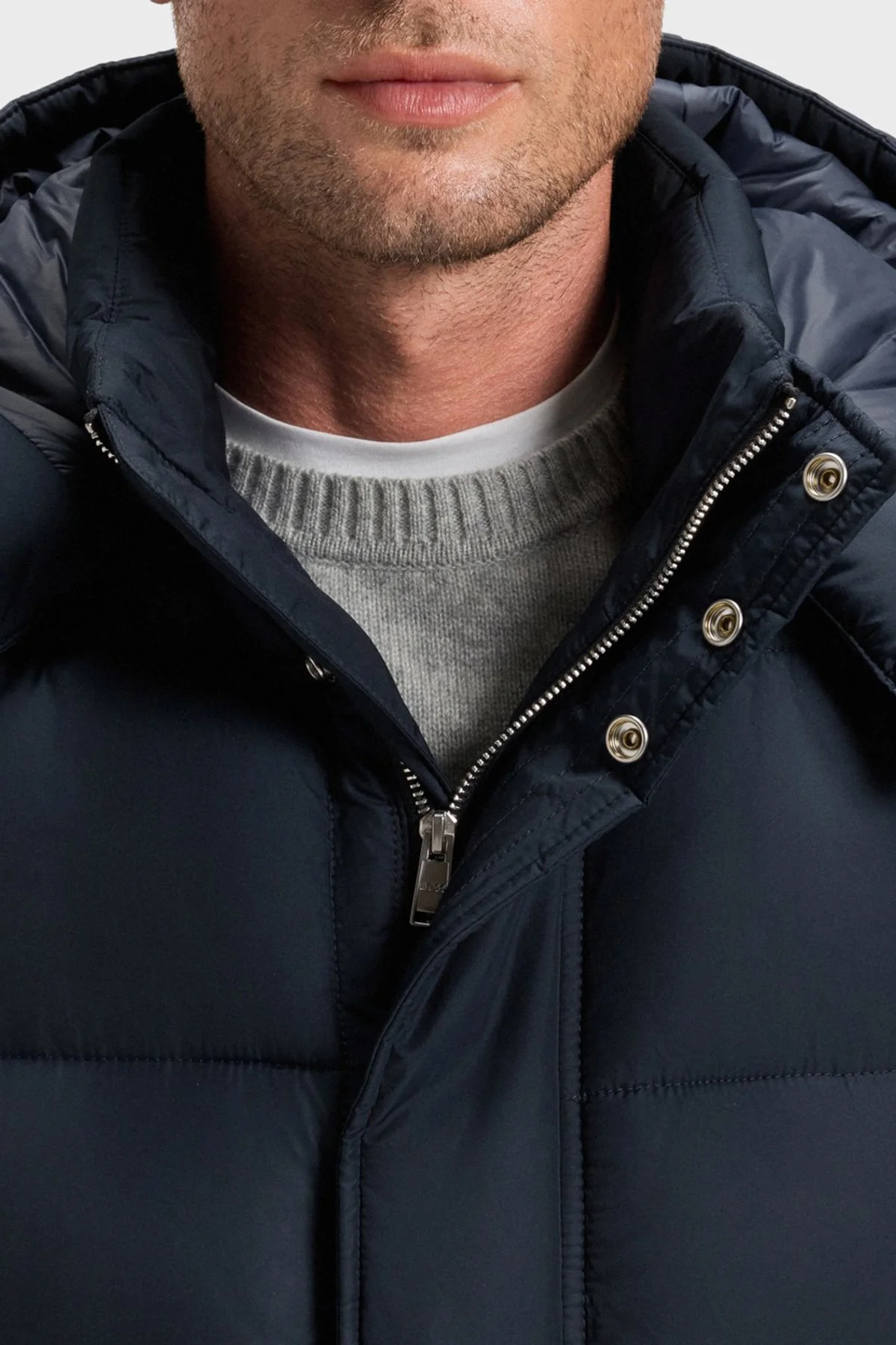 Boss Kapitoneli Regular Fit Çıkarılabilir Kapüşonlu Şişme Erkek Mont 50551599 404 LACİVERT - 4