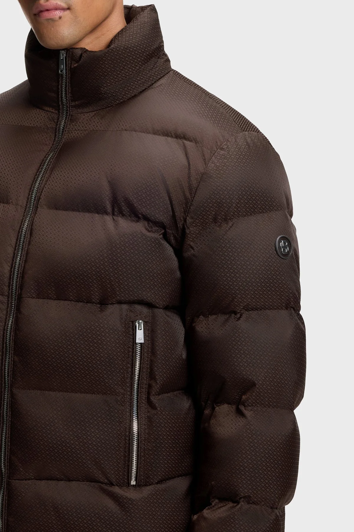 Boss Kapitoneli Regular Fit Çıkarılabilir Kapüşonlu Şişme Erkek Mont 50565112 209 Kahve - 4