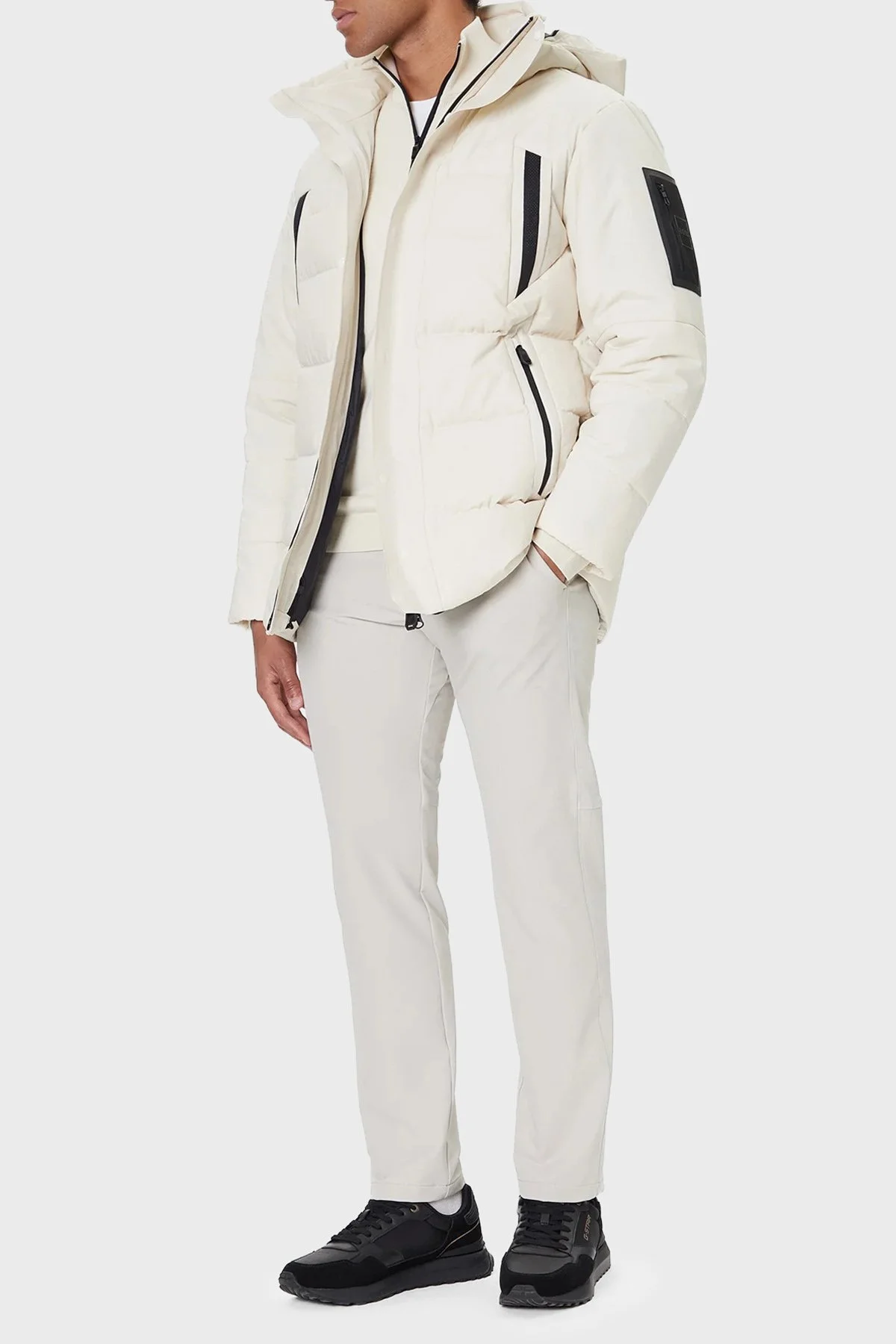 Boss Kapitoneli Regular Fit Çıkarılabilir Kapüşonlu Su İtici Parka Erkek Mont 50547262 131 BEJ - 2