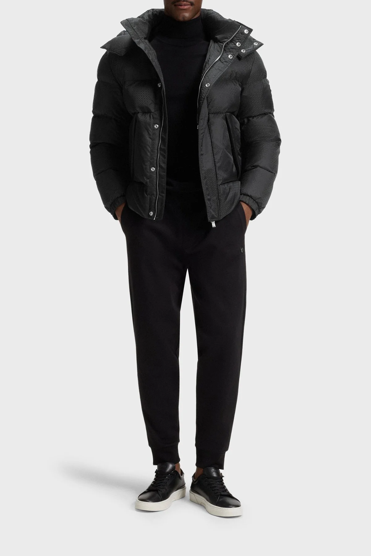 Boss Kapitoneli Regular Fit Çıkarılabilir Kapüşonlu Su İtici Şişme Erkek Mont 50548727 001 SİYAH - 2