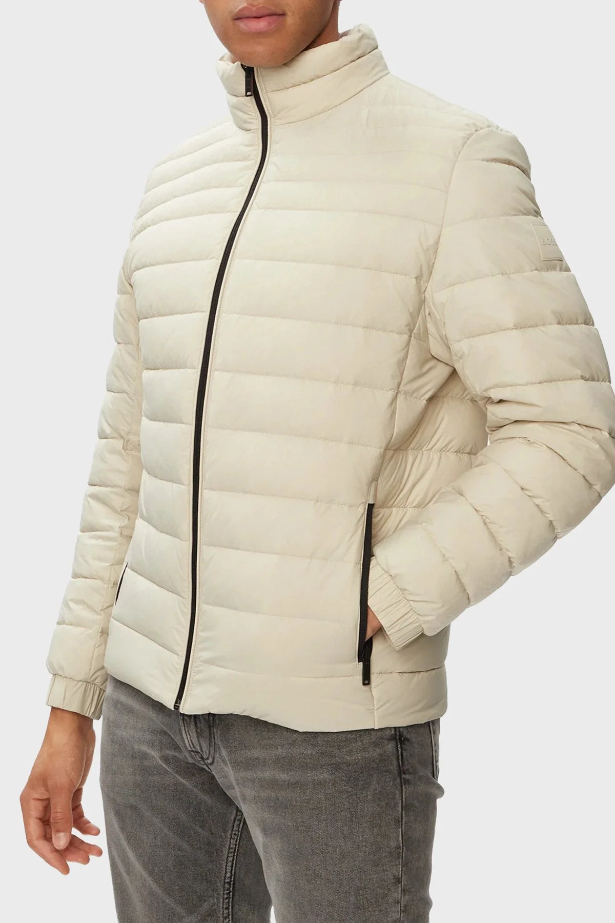 Boss Kapitoneli Regular Fit Dik Yaka Erkek Mont 50549252 271 Bej - 1