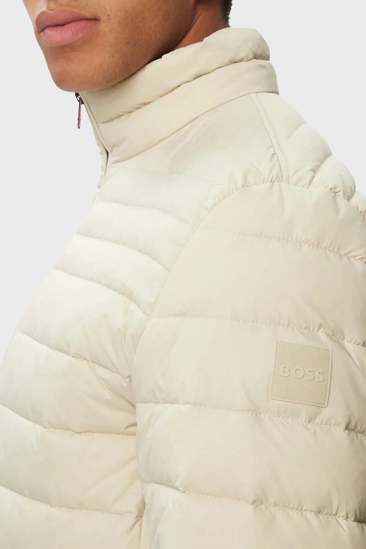 Boss Kapitoneli Regular Fit Dik Yaka Erkek Mont 50549252 271 Bej - 4