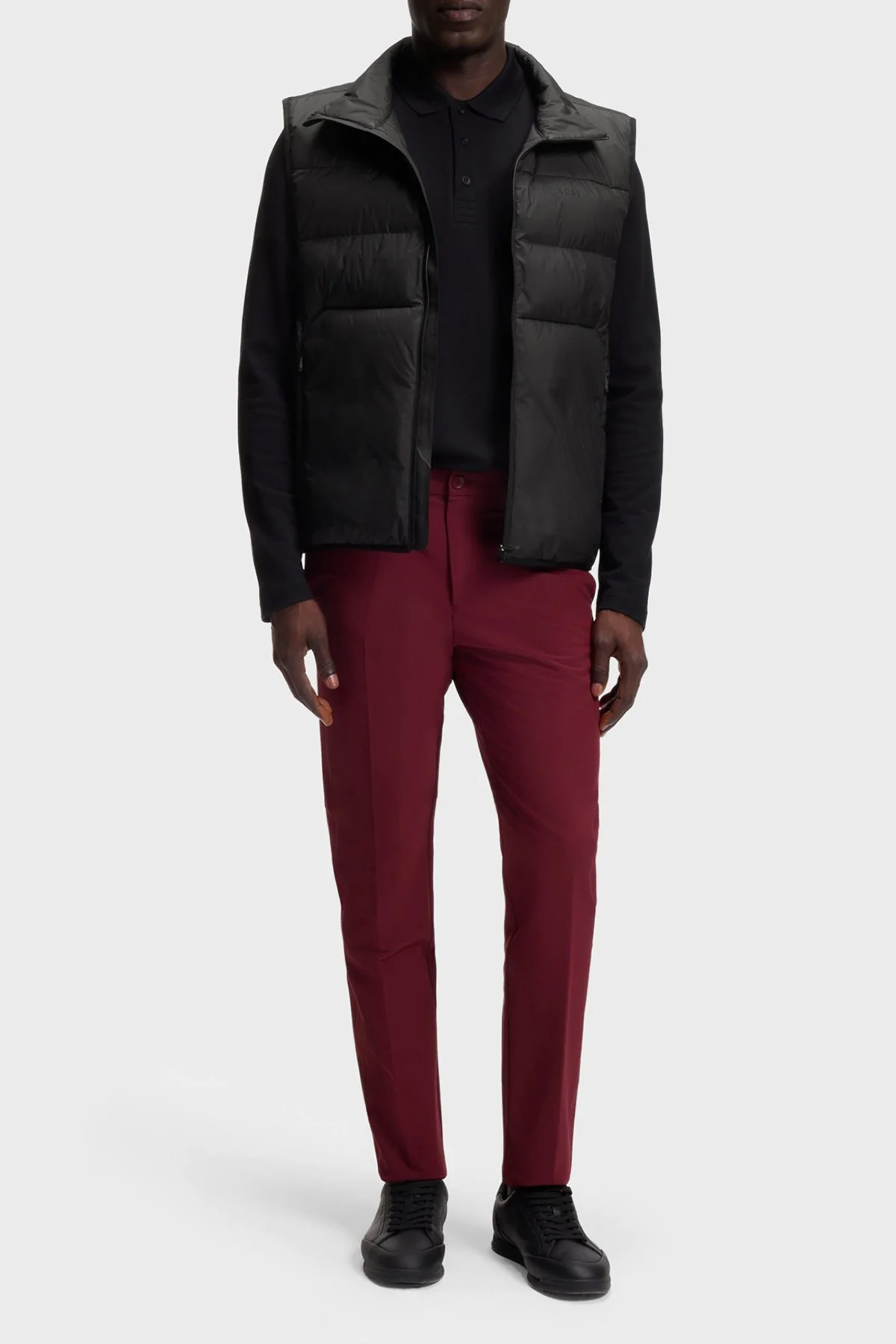 Boss Kapitoneli Regular Fit Dik Yaka Erkek Yelek 50565207 001 Siyah - 2