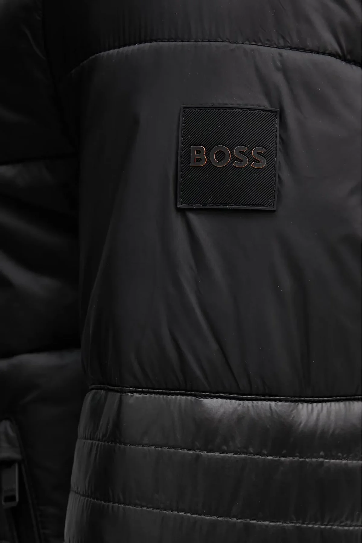 Boss Kapitoneli Regular Fit Dik Yaka Fermuarlı Erkek Mont 50543624 001 SİYAH - 5