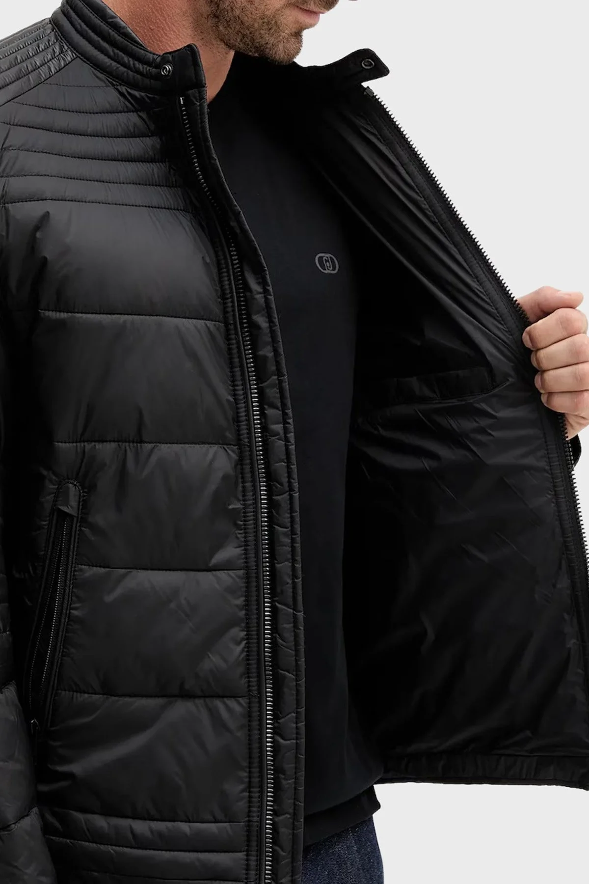 Boss Kapitoneli Regular Fit Dik Yaka Fermuarlı Erkek Mont 50543624 001 SİYAH - 6