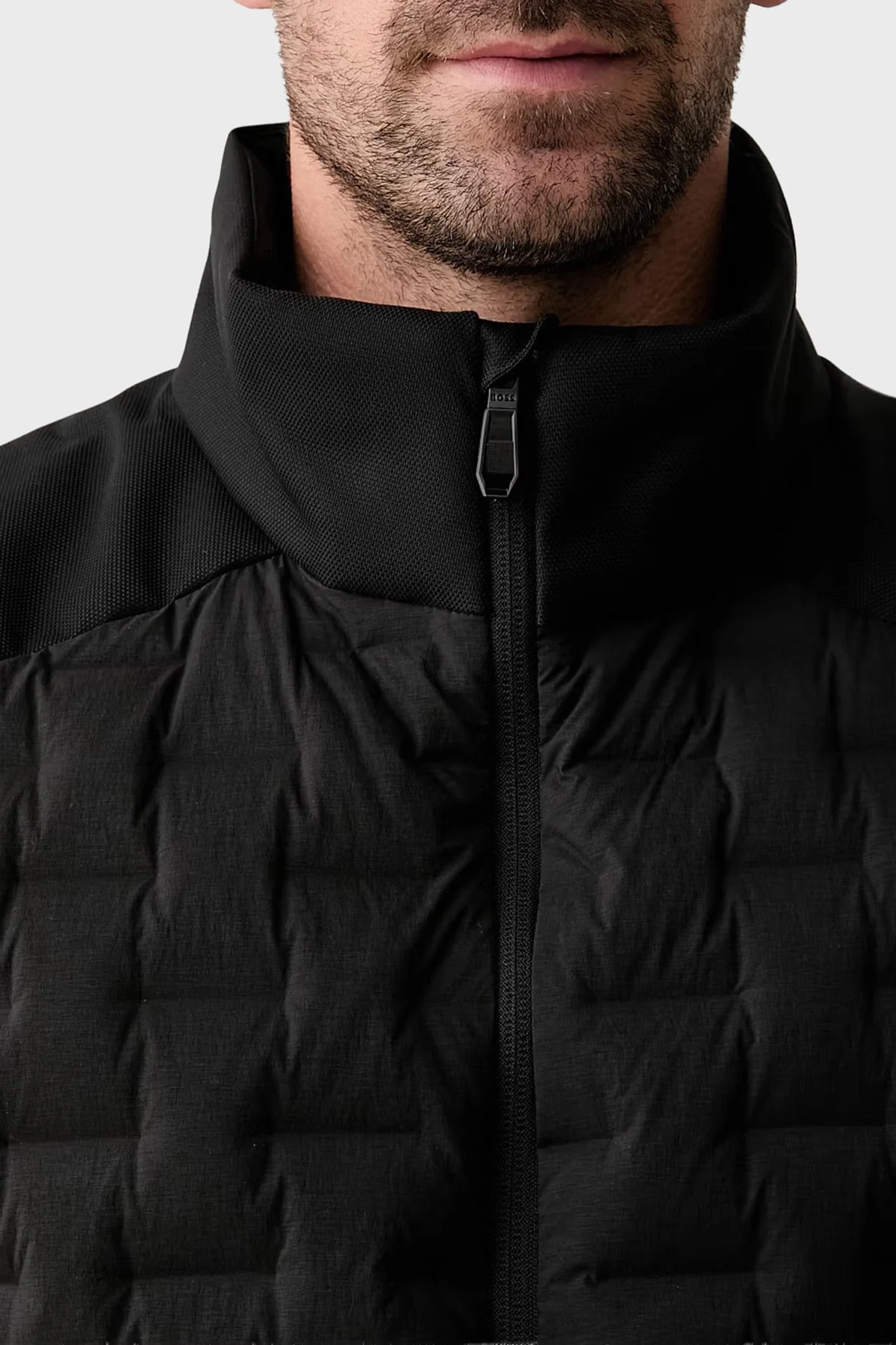 Boss Kapitoneli Regular Fit Dik Yaka Şişme Erkek Yelek 50561386 001 Siyah - 4