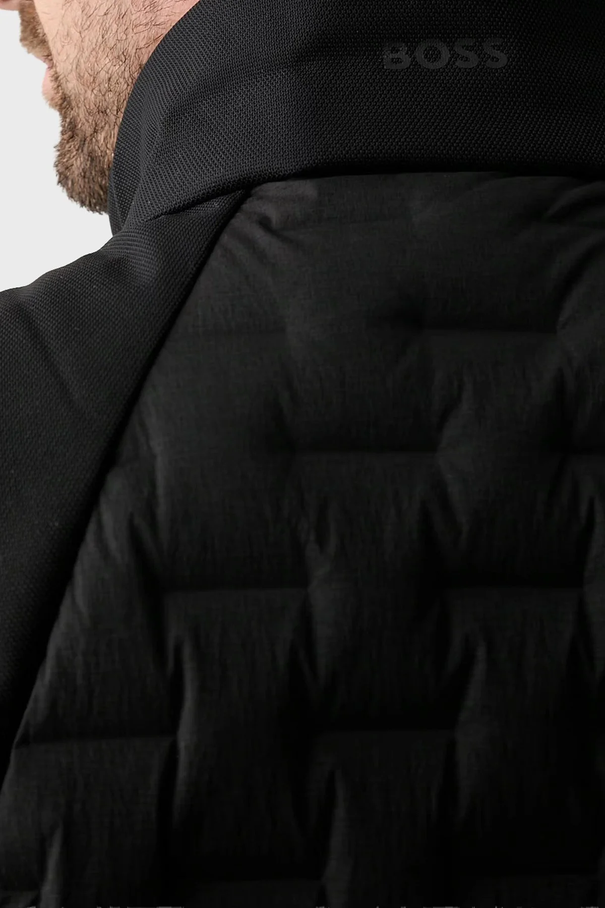 Boss Kapitoneli Regular Fit Dik Yaka Şişme Erkek Yelek 50561386 001 Siyah - 5