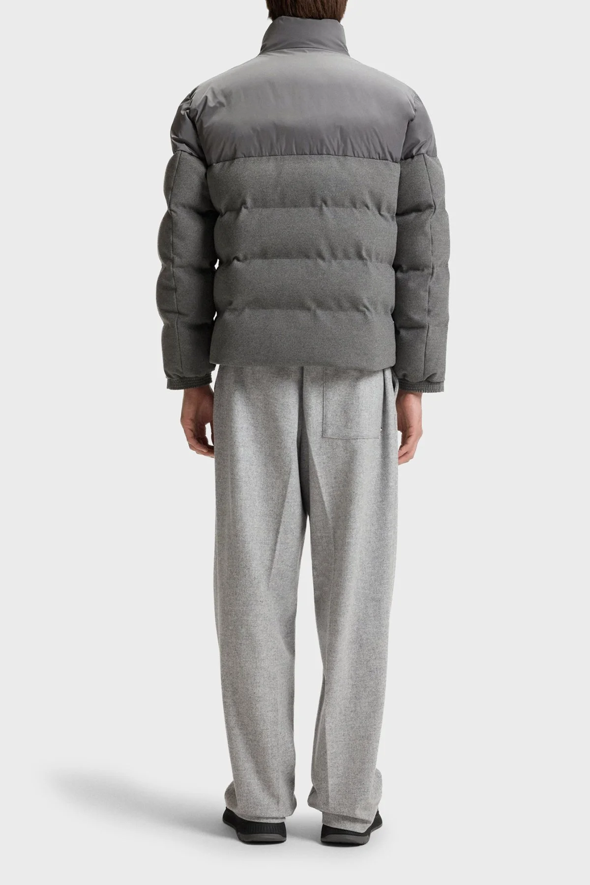 Boss Kapitoneli Regular Fit Dik Yaka Su Geçirmez Şişme Erkek Mont 50548810 030 GRİ - 3