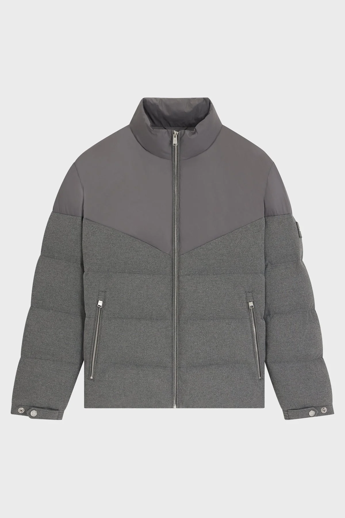 Boss Kapitoneli Regular Fit Dik Yaka Su Geçirmez Şişme Erkek Mont 50548810 030 GRİ - 6