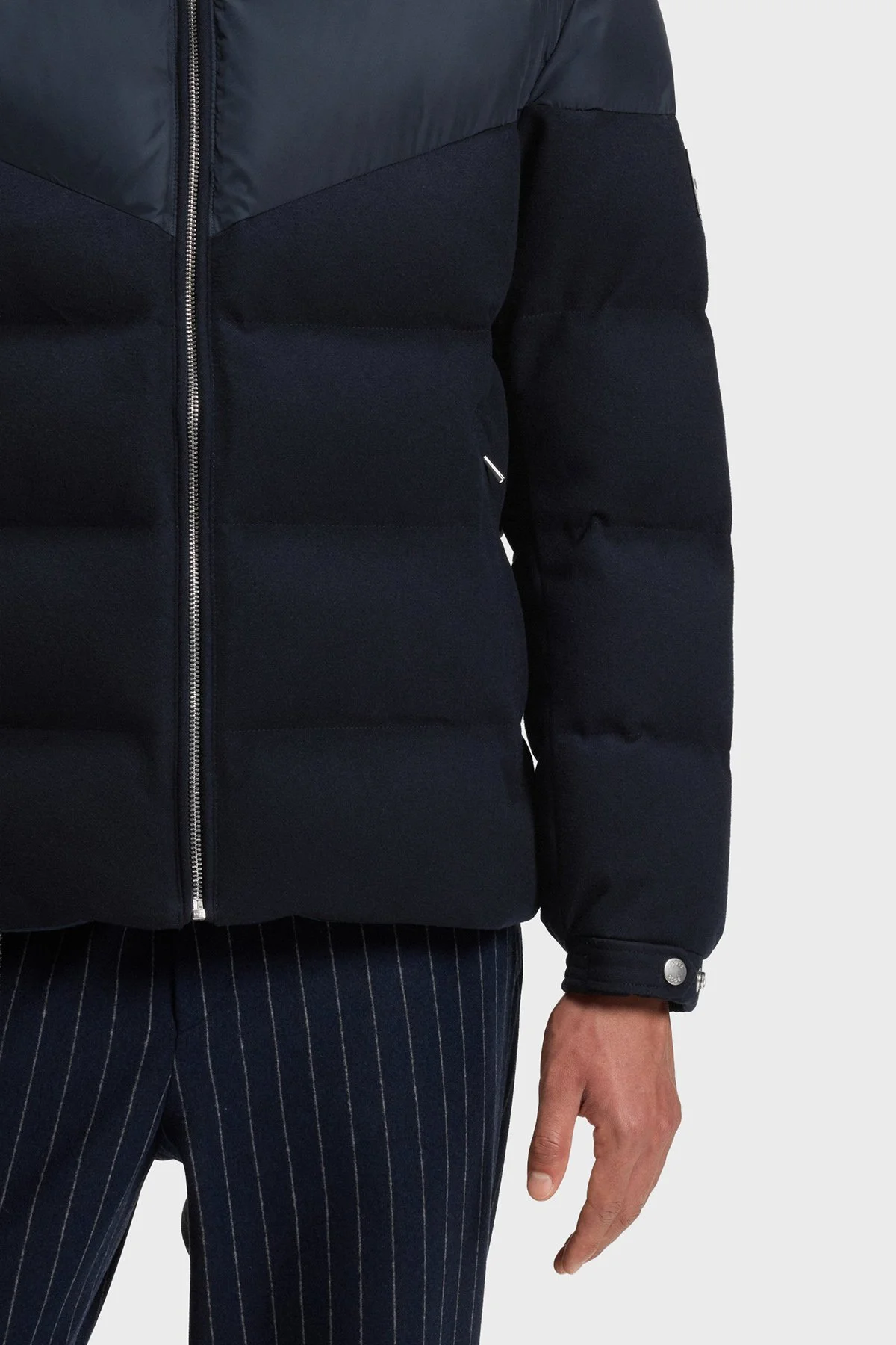 Boss Kapitoneli Regular Fit Dik Yaka Su Geçirmez Şişme Erkek Mont 50548810 404 LACİVERT - 5