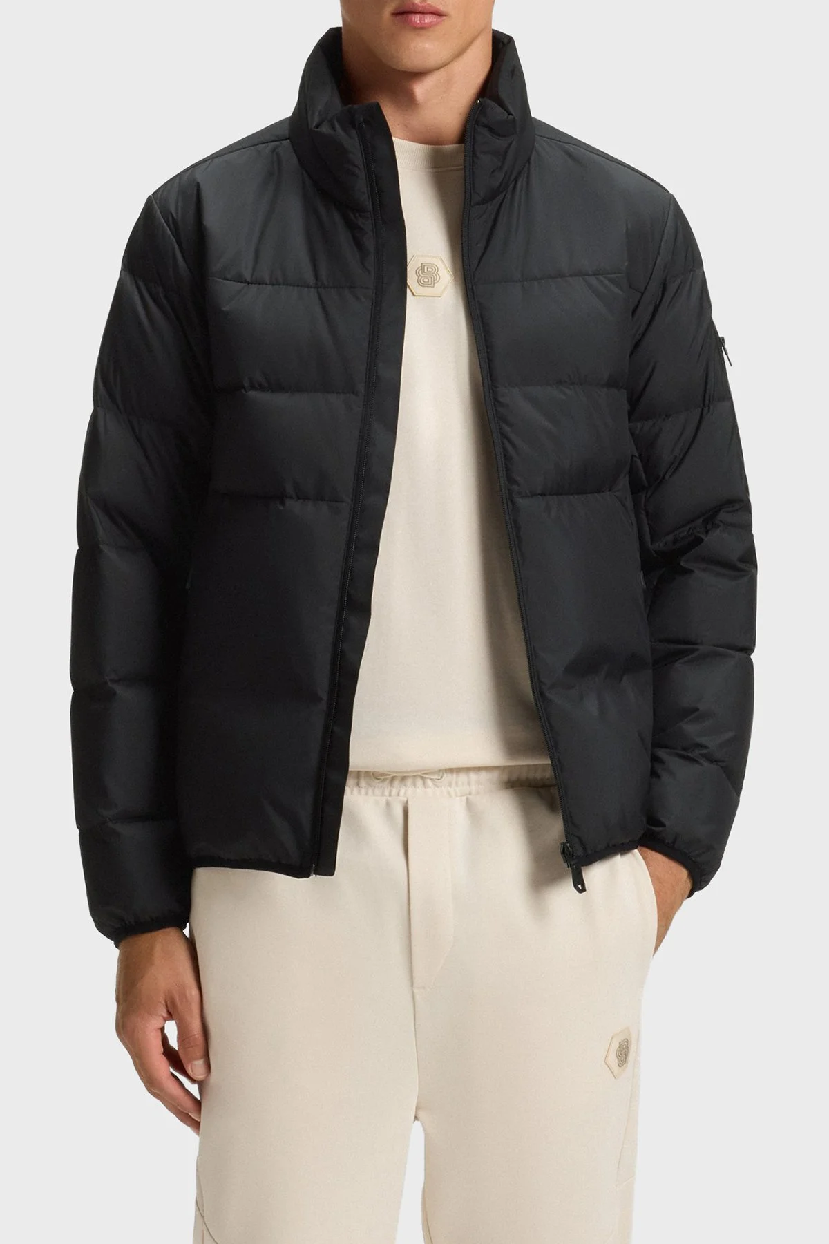 Boss Kapitoneli Regular Fit Dik Yaka Su İtici Şişme Erkek Mont 50544322 001 SİYAH - 1