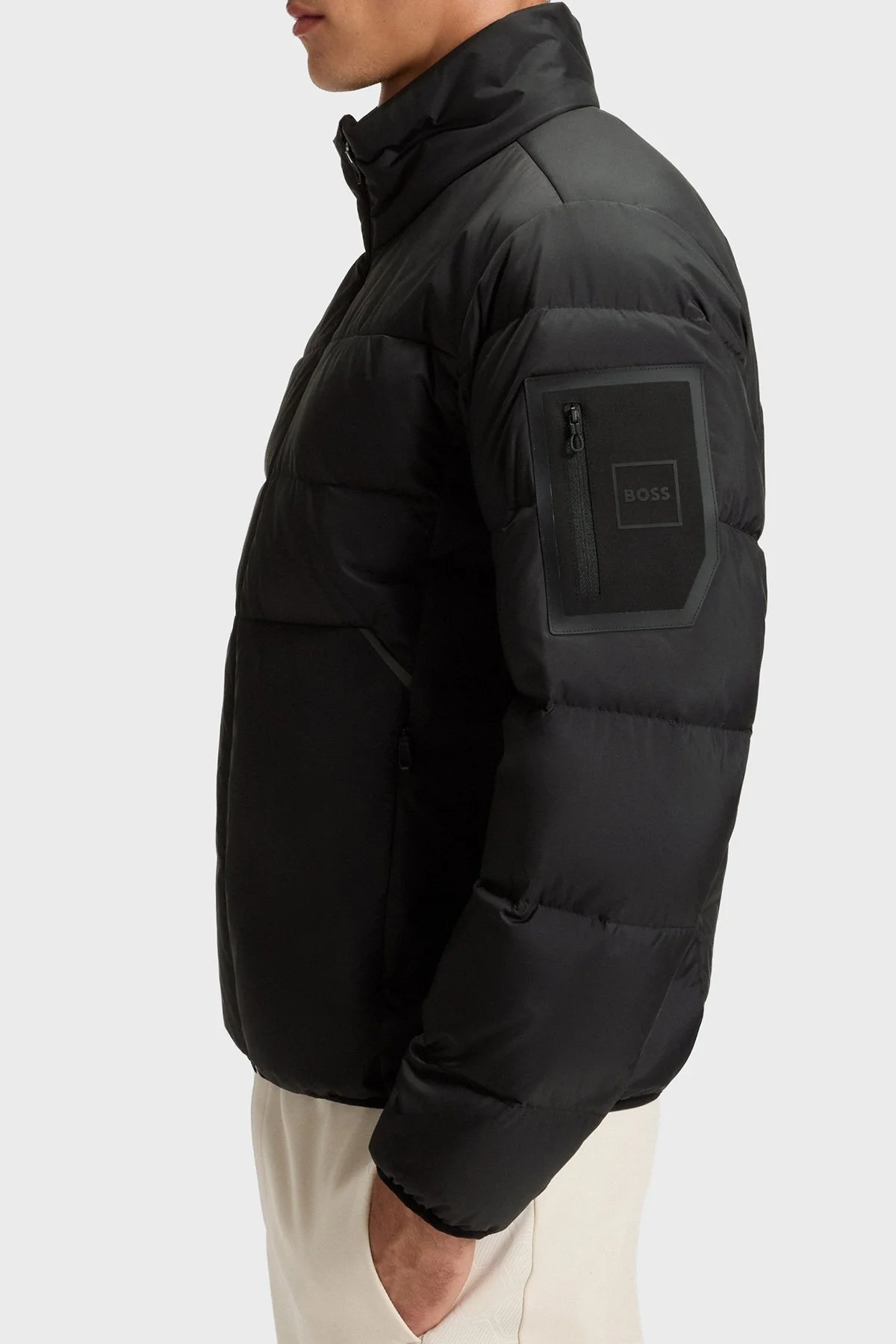 Boss Kapitoneli Regular Fit Dik Yaka Su İtici Şişme Erkek Mont 50544322 001 SİYAH - 5