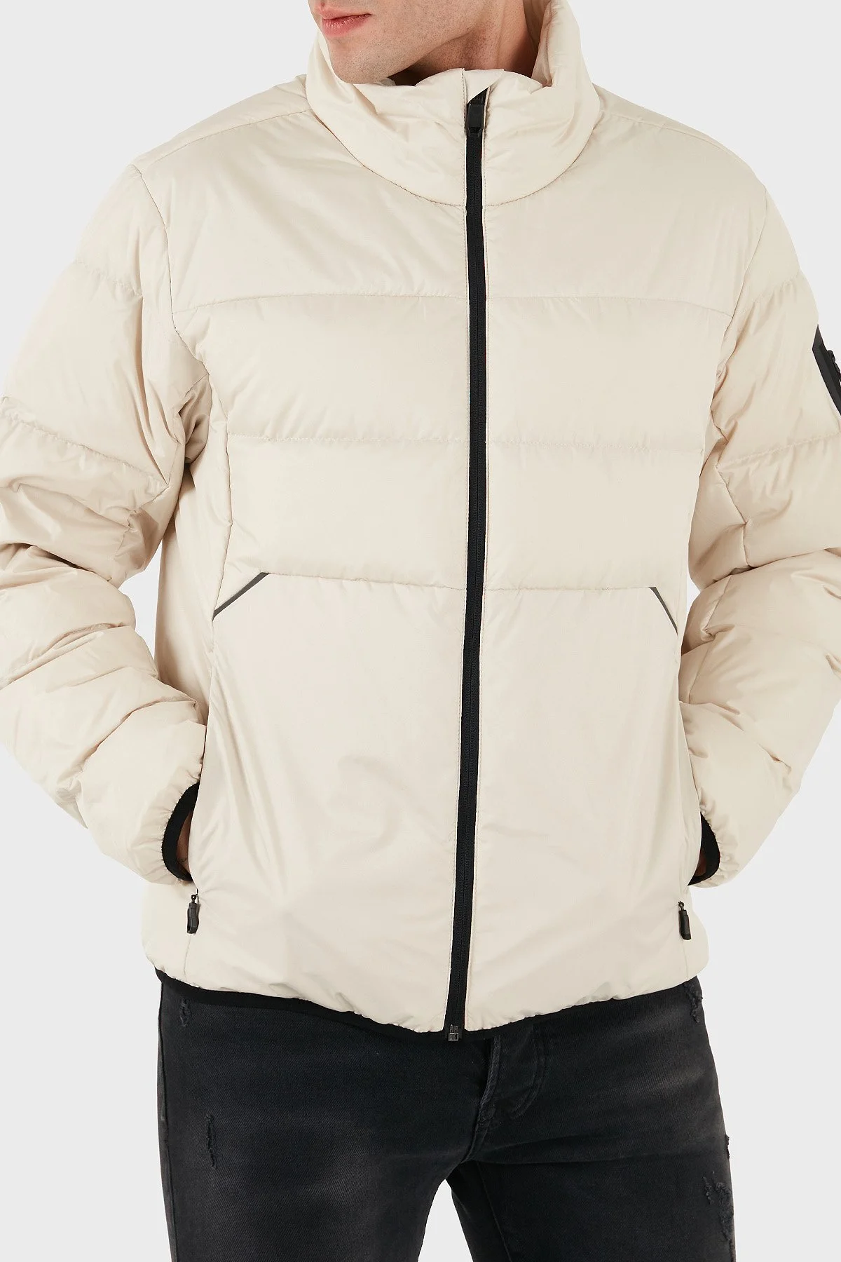 Boss Kapitoneli Regular Fit Dik Yaka Su İtici Şişme Erkek Mont 50544322 131 BEJ - 4