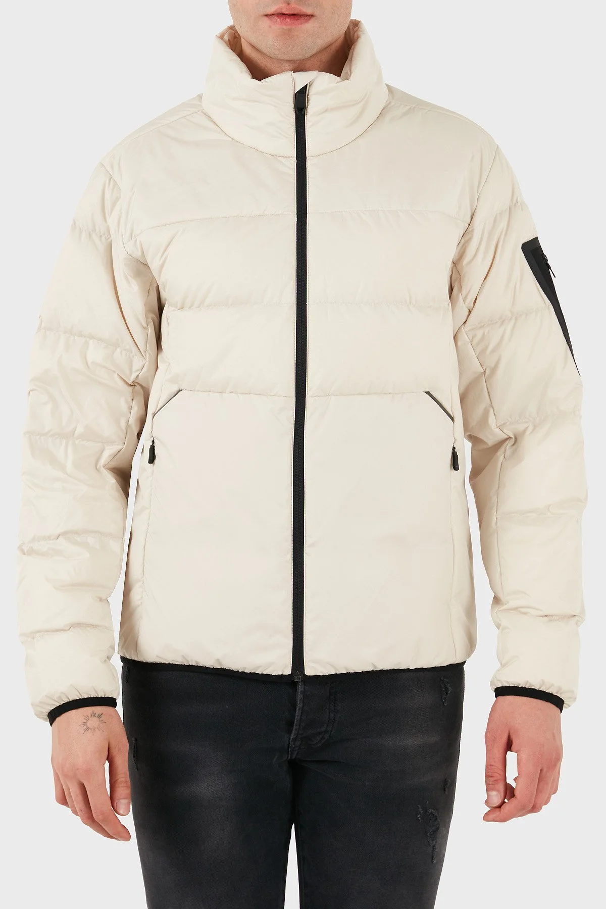 Boss Kapitoneli Regular Fit Dik Yaka Su İtici Şişme Erkek Mont 50544322 131 BEJ - 5