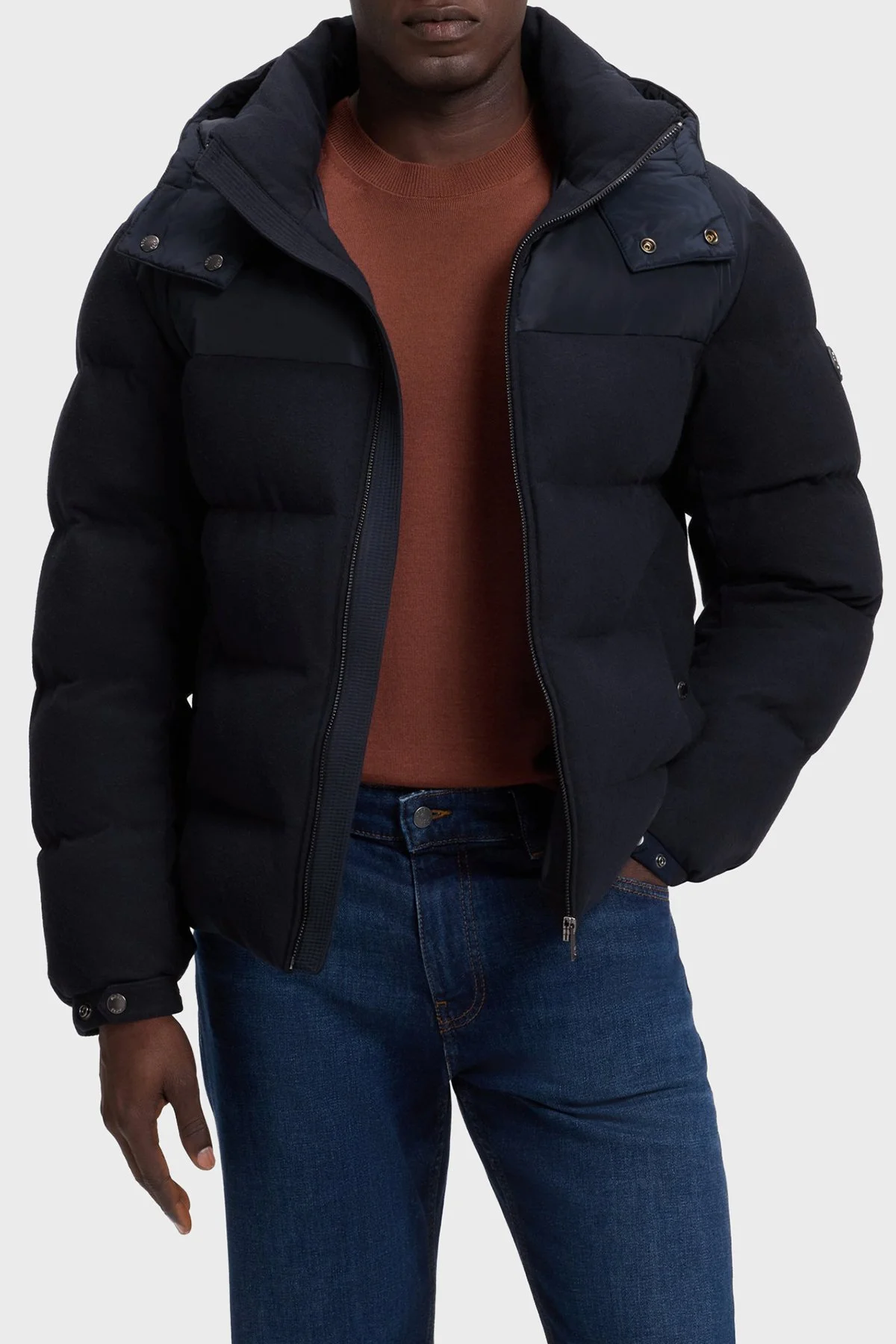 Boss Kapitoneli Regular Fit Kapüşonlu Şişme Erkek Mont 50565106 404 Lacivert - 1