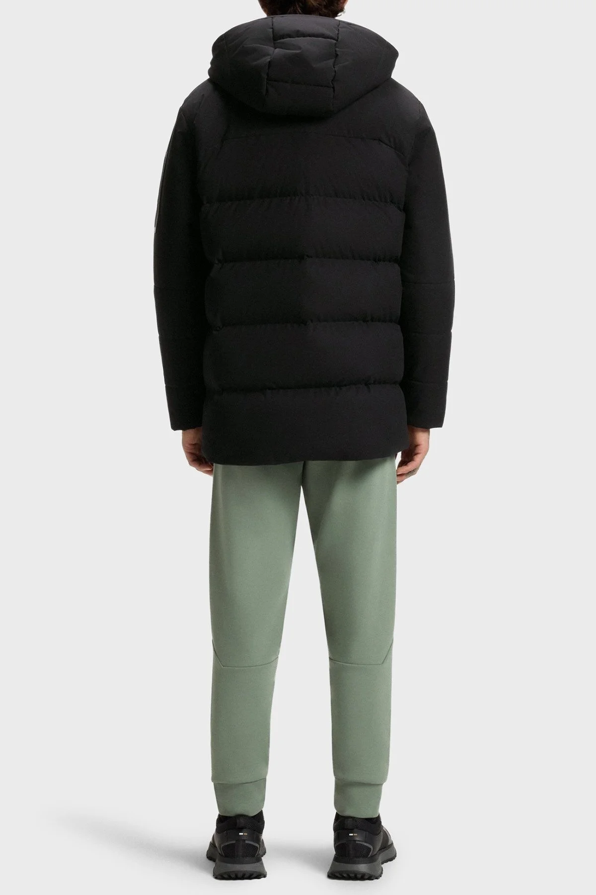 Boss Kapitoneli Regular Fit Kapüşonlu Su İtici Parka Erkek Mont 50547262 001 SİYAH - 3