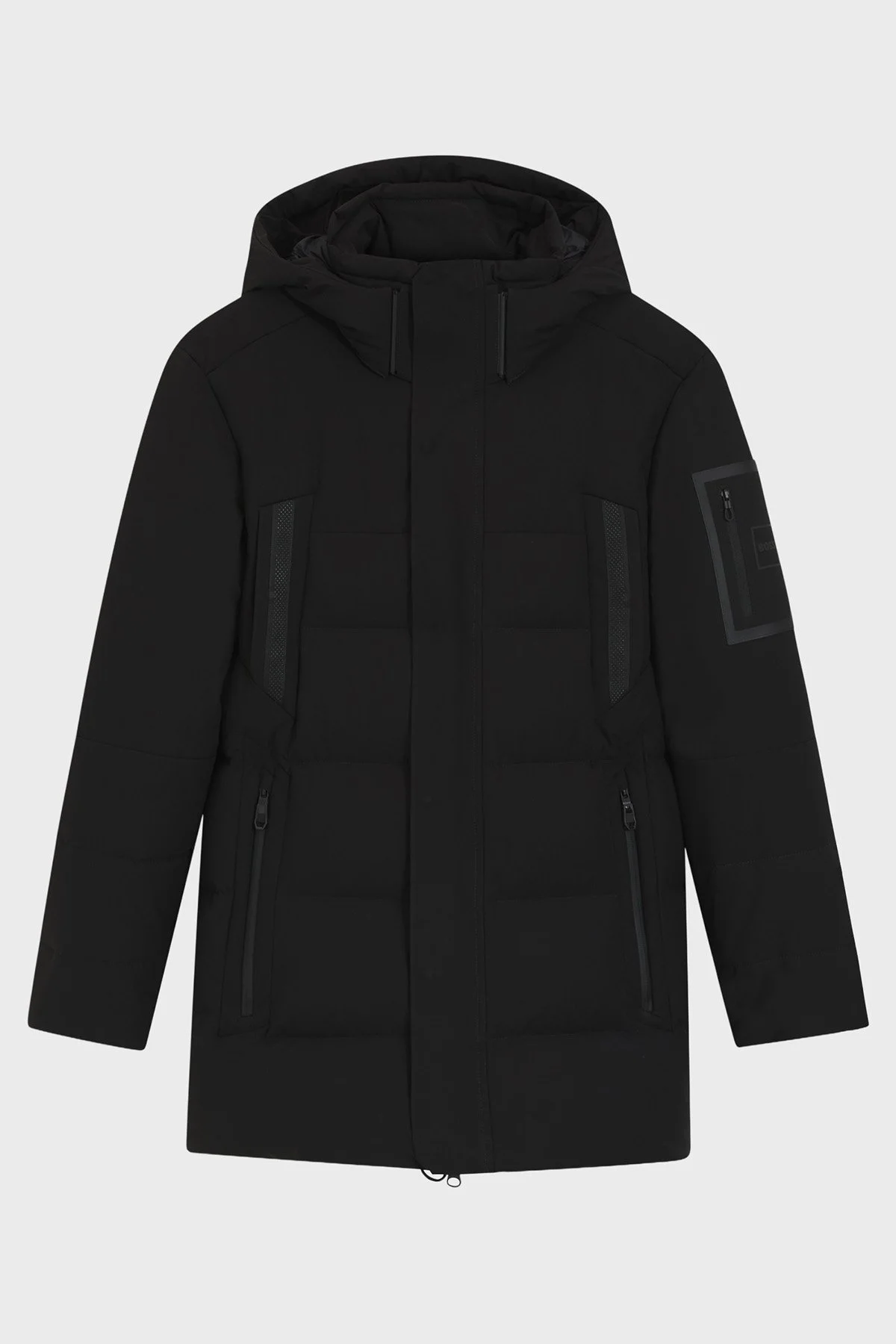 Boss Kapitoneli Regular Fit Çıkarılabilir Kapüşonlu Su İtici Parka Erkek Mont 50547262 001 SİYAH - 6