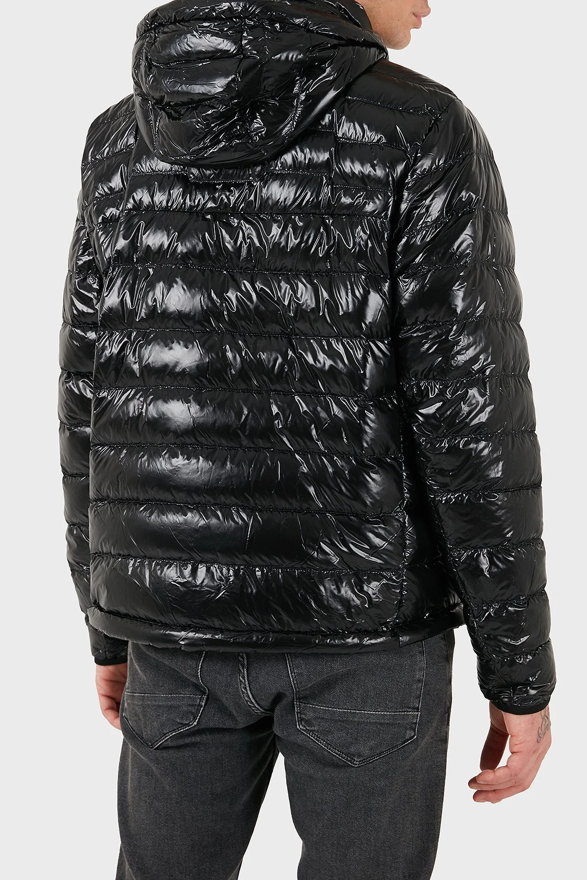 Boss Kapitoneli Regular Fit Kapüşonlu Su İtici Parlak Şişme Erkek Mont 50548790 001 SİYAH - 3