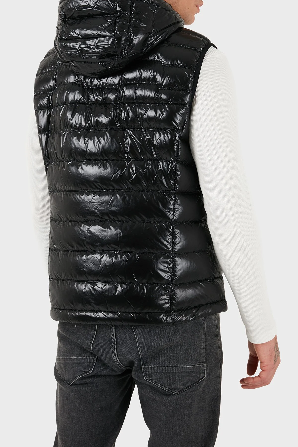 Boss Kapitoneli Regular Fit Kapüşonlu Su İtici Parlak Şişme Erkek Yelek 50548848 001 SİYAH - 2