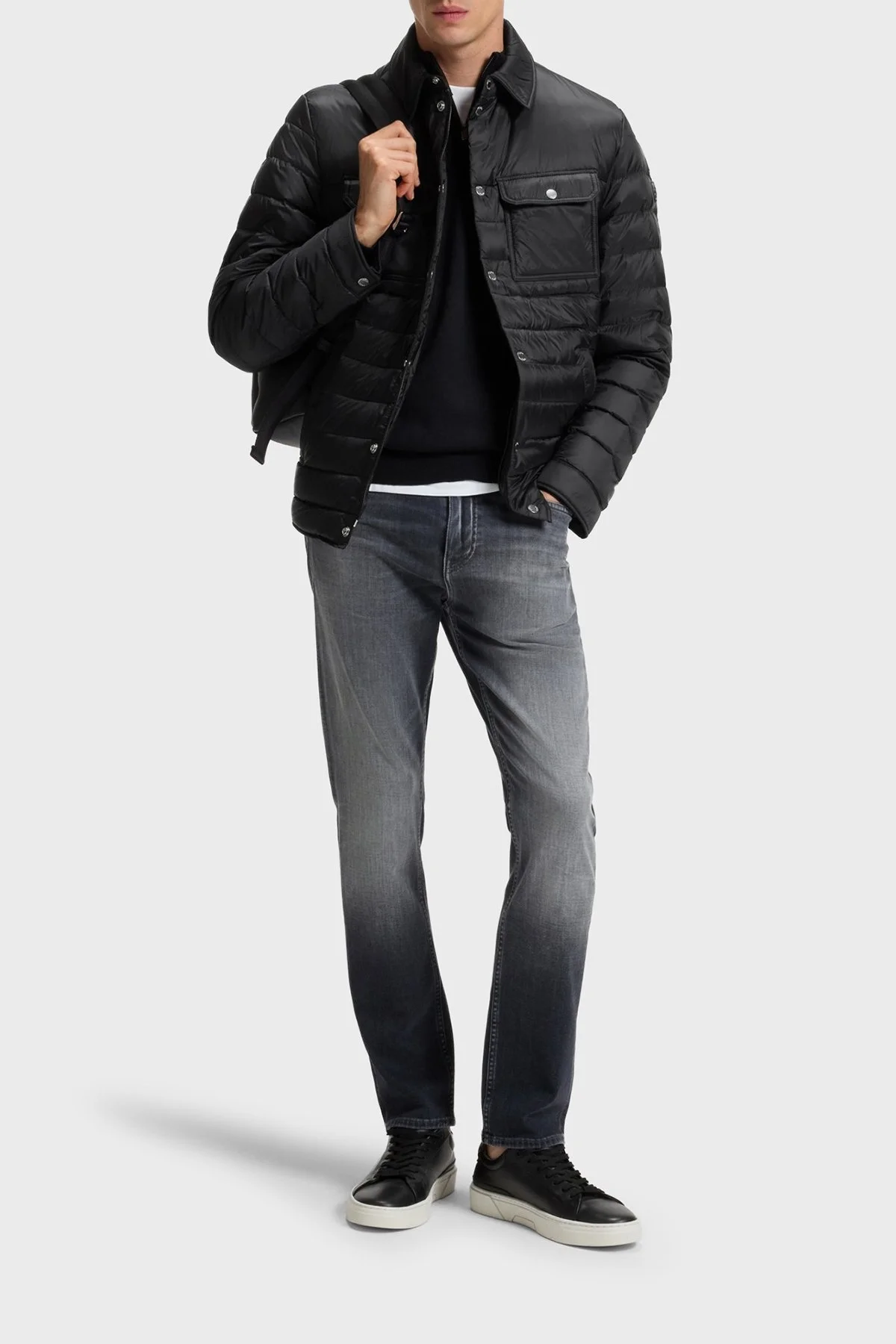 Boss Kapitoneli Regular Fit Kuş Tüyü Dolgulu Su İtici Şişme Erkek Mont 50540456 001 SİYAH - 2