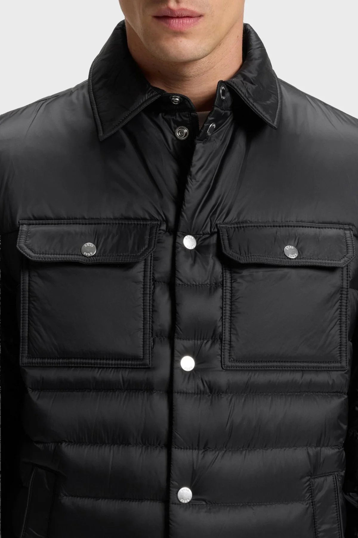 Boss Kapitoneli Regular Fit Kuş Tüyü Dolgulu Su İtici Şişme Erkek Mont 50540456 001 SİYAH - 4