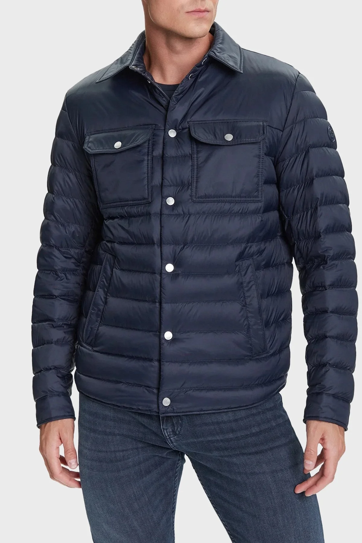 Boss Kapitoneli Regular Fit Kuş Tüyü Dolgulu Su İtici Şişme Erkek Mont 50540456 404 LACİVERT - 1