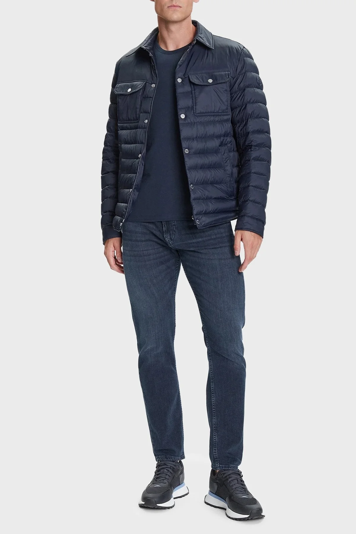 Boss Kapitoneli Regular Fit Kuş Tüyü Dolgulu Su İtici Şişme Erkek Mont 50540456 404 LACİVERT - 2