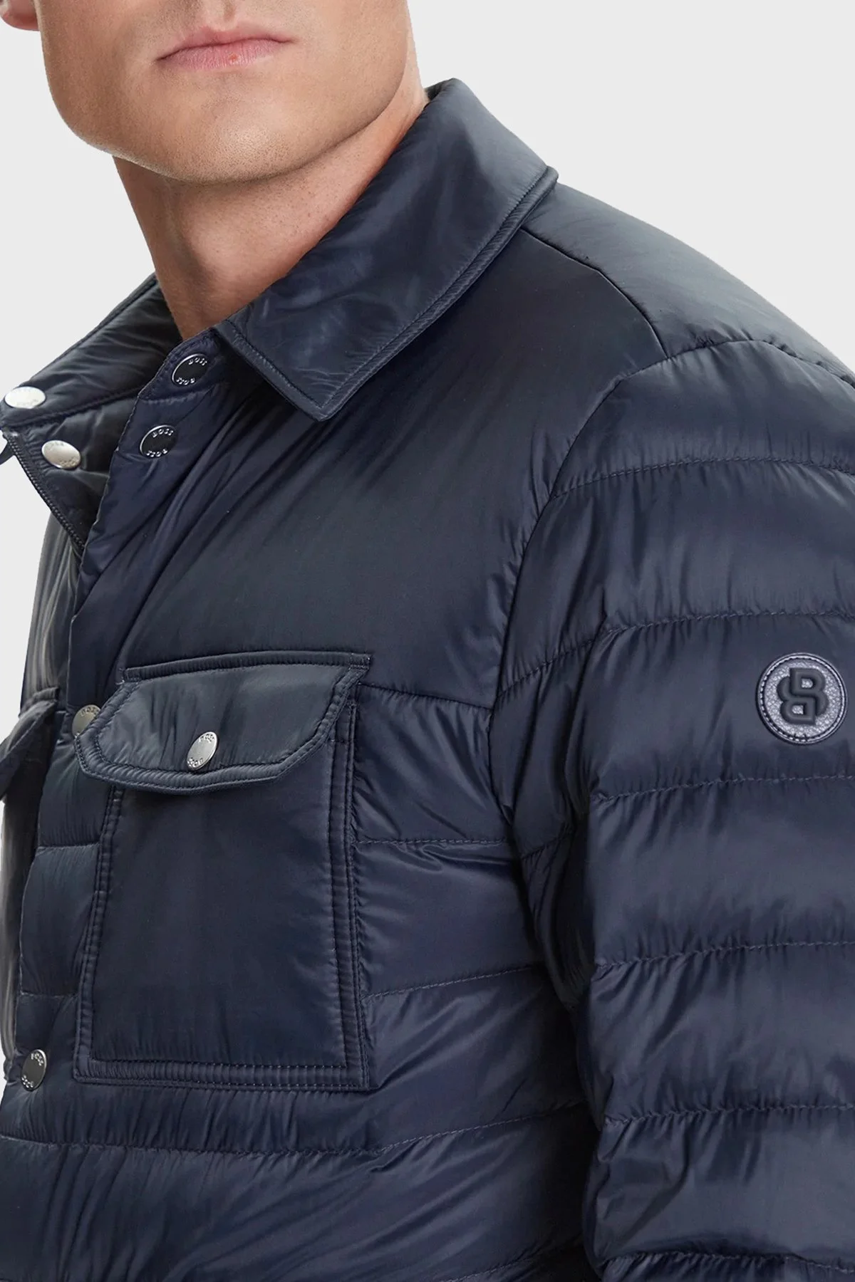 Boss Kapitoneli Regular Fit Kuş Tüyü Dolgulu Su İtici Şişme Erkek Mont 50540456 404 LACİVERT - 4