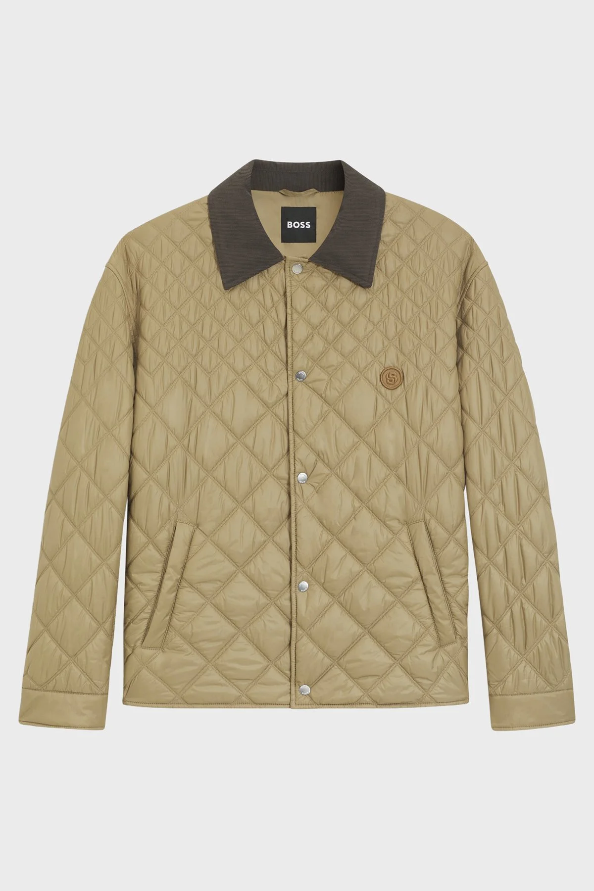 Boss Kapitoneli Relaxed Fit Klasik Yaka Su İtici Erkek Mont 50558841 252 HAKİ - 6